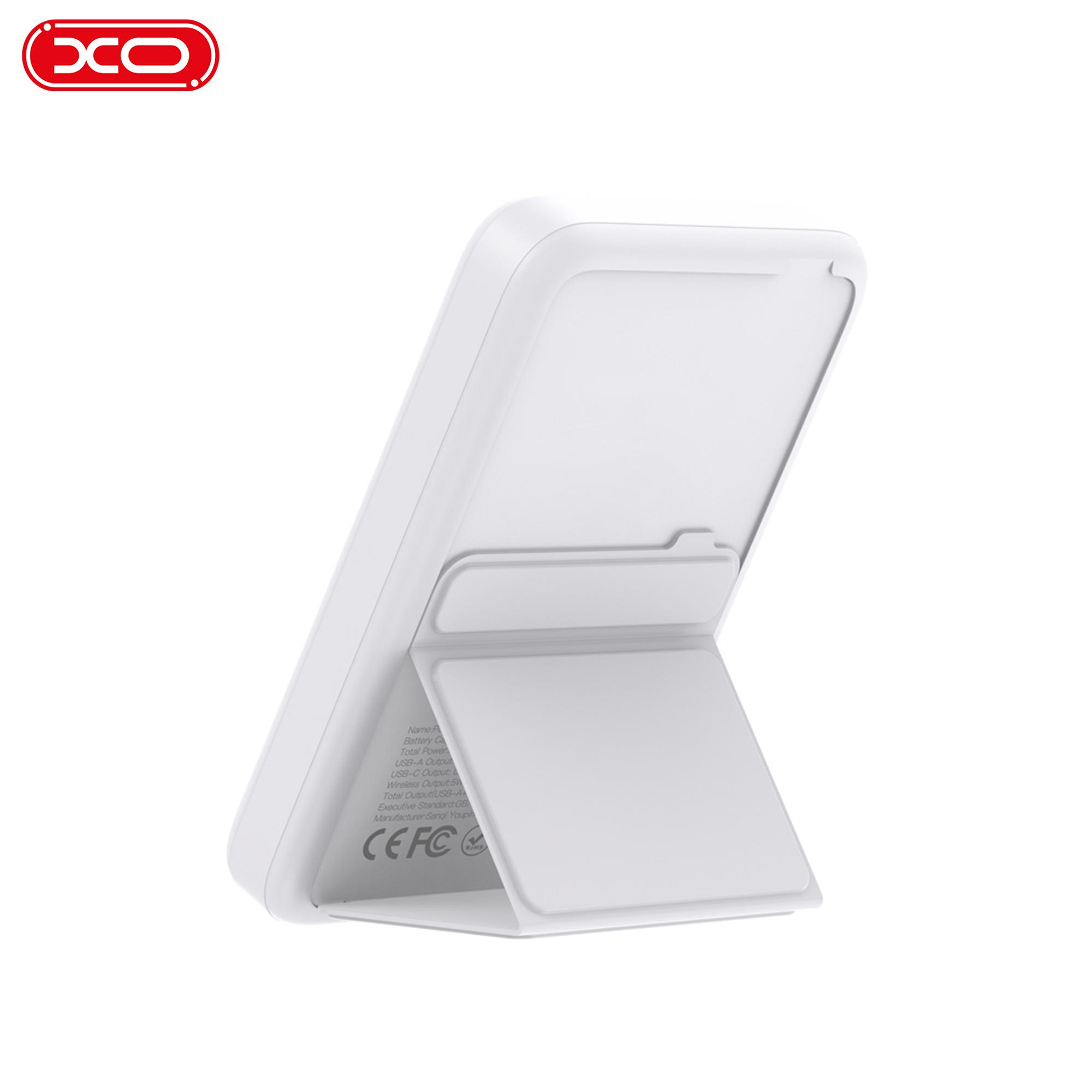XO PR211 38.5W PD Hızlı Fast TYPE-C (USB-C) / USB-A Çift Çıkışlı Stant Özellikli MagSafe Uyumlu Kablosuz Wireless 10000 Mah Powerbank Şarj Aleti