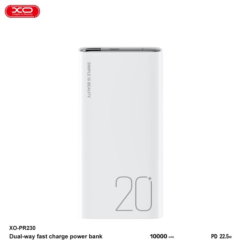 XO PR230 Taşınabilir 22.5W Hızlı Şarj 20W USB-C Port 2 USB-A Port LED Göstergeli 20000mAh Powerbank