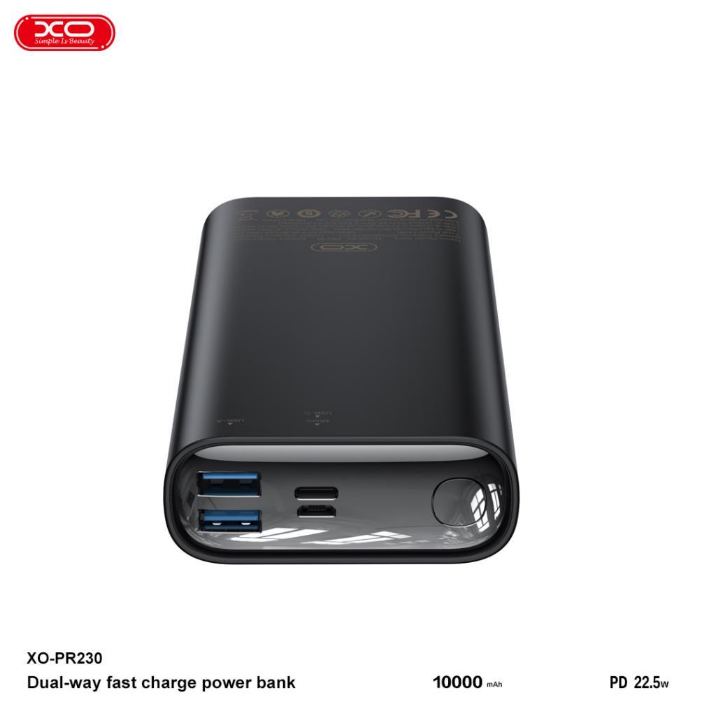 XO PR230 Taşınabilir 22.5W Hızlı Şarj 20W USB-C Port 2 USB-A Port LED Göstergeli 20000mAh Powerbank