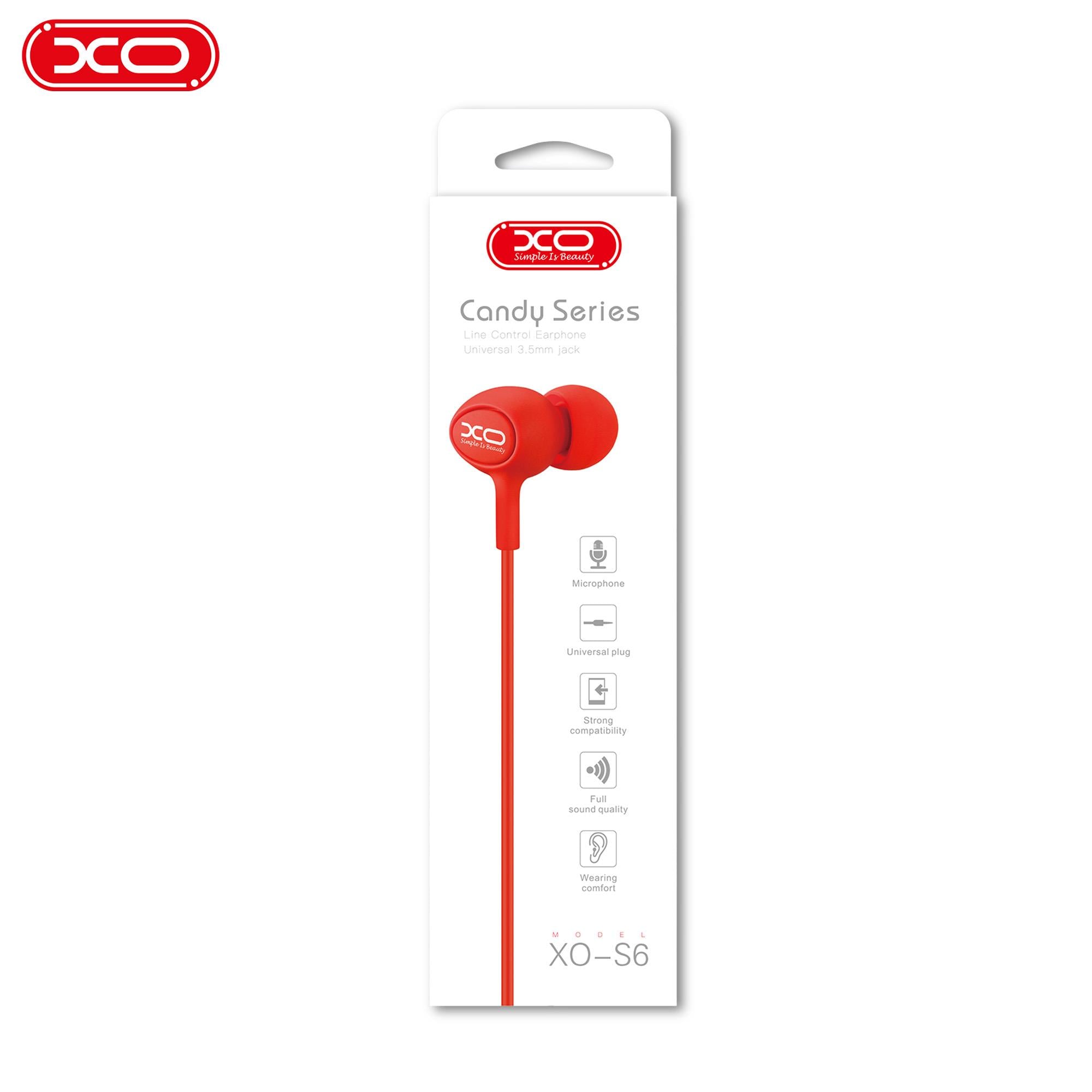 XO S6 3.5 mm Jack Aux Çıkışlı Mikrofonlu Multimedia Tuşlu Soft Silikon Kablolu Kulaklık