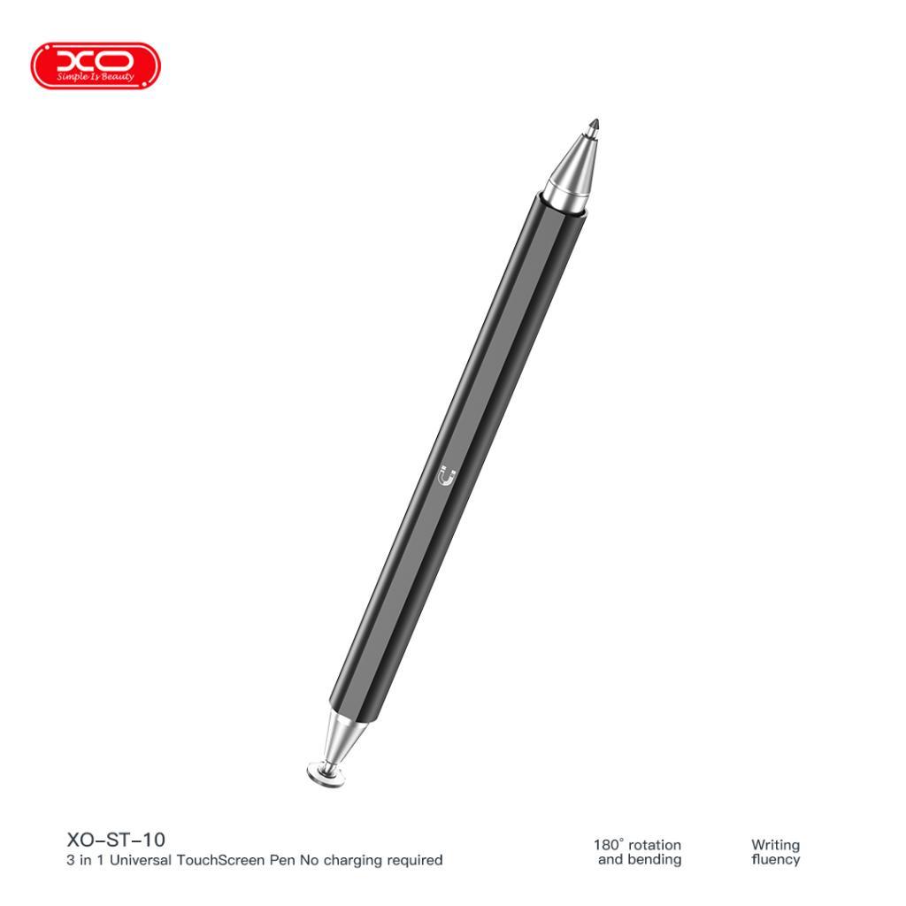 XO ST-010 3 in 1 Universal Şarjsız Dokunmatik Ekran Kalemi Siyah