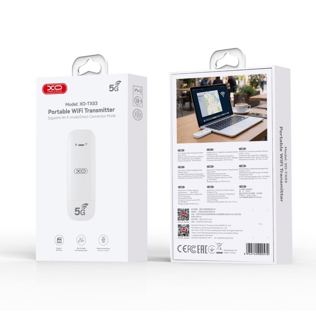 XO TX03 5G Taşınabilir Mobil Wifi Router