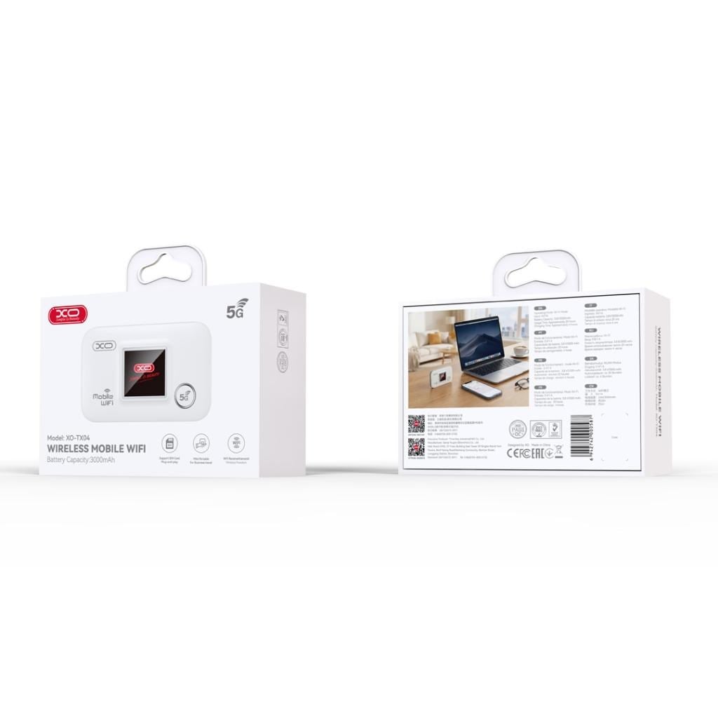 XO TX04 5G Taşınabilir Mobil Wifi Router 3000 mAh Kapasiteli