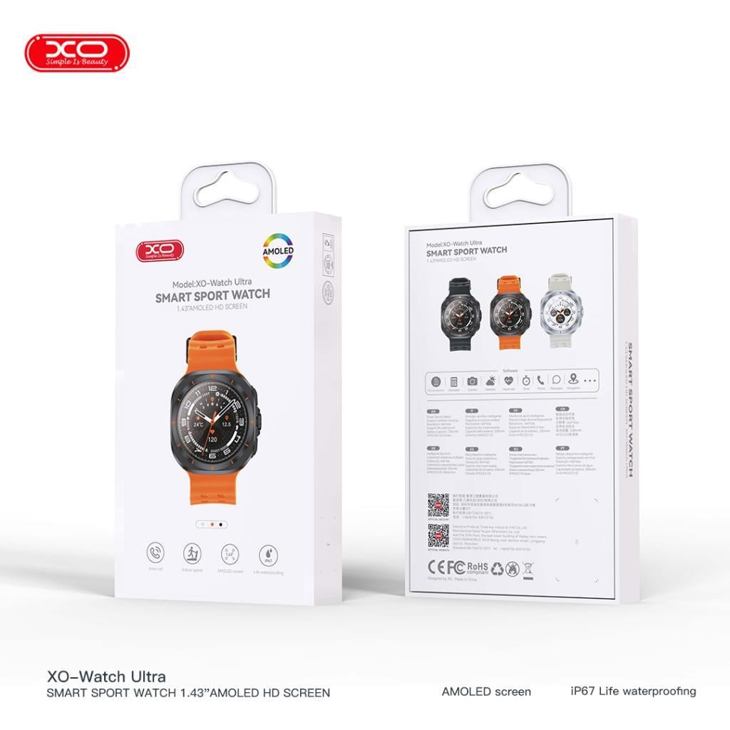 XO Watch Ultra HD Amoled Ekran IP67 Sertifikalı Suya Dayanıklı Android iPhone Uyumlu Akıllı Saat Smart Watch