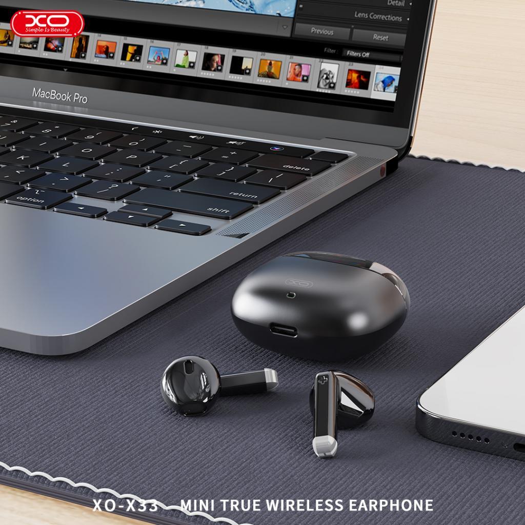 XO X33 Mini Jade Crystals Bluetooth V5.3 Kulak İçi Kablosuz Kulaklık Siyah