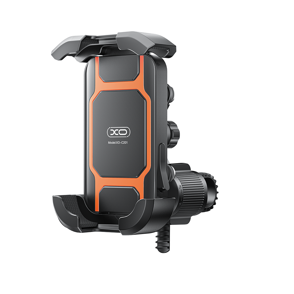 XO XO-C201 Tam Korumalı Motosiklet Telefon Tutucu Evrensel Gidon Montajlı Telefon Standı