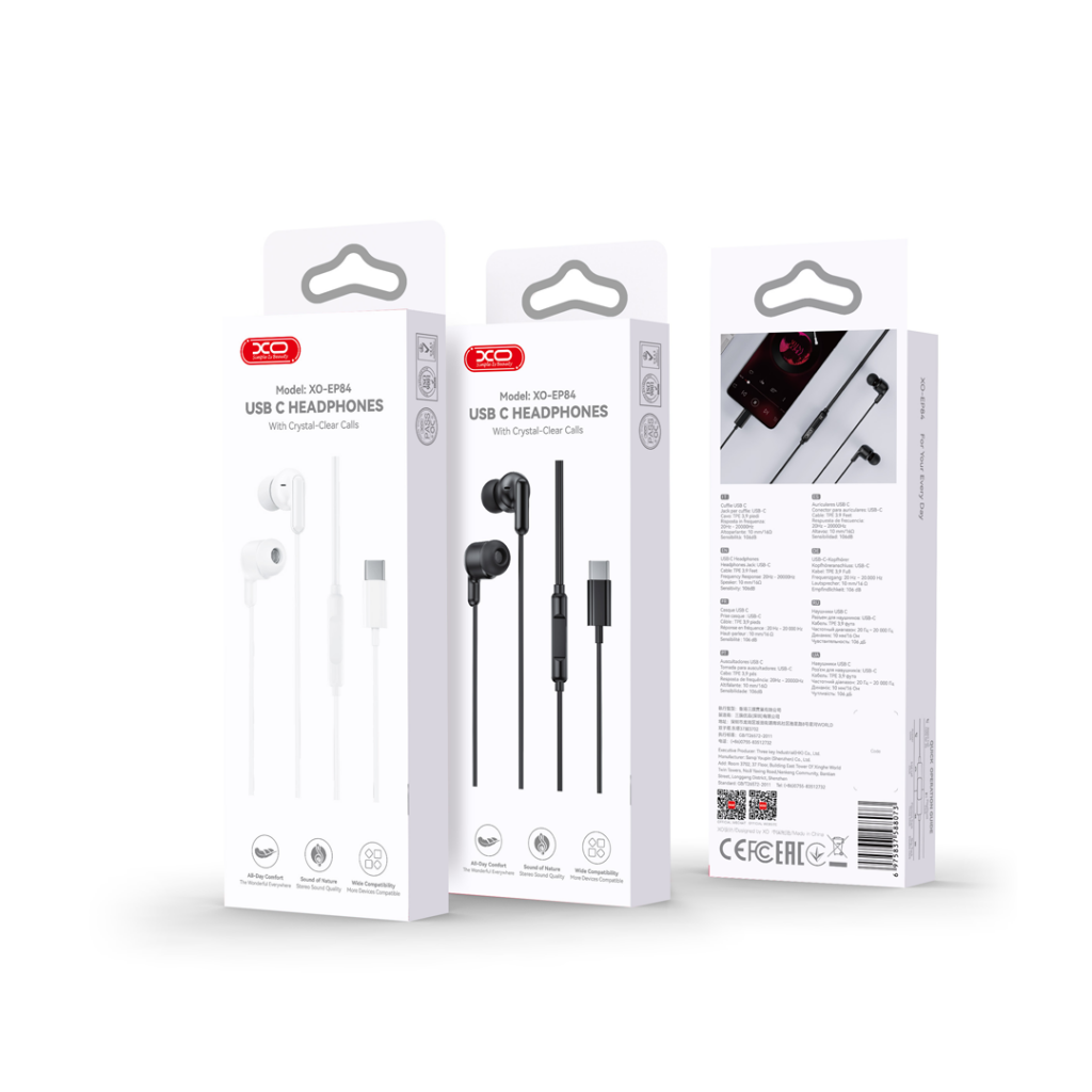XO XO EP84 Type-C Kablolu In-Ear Kulaklık Mikrofonlu