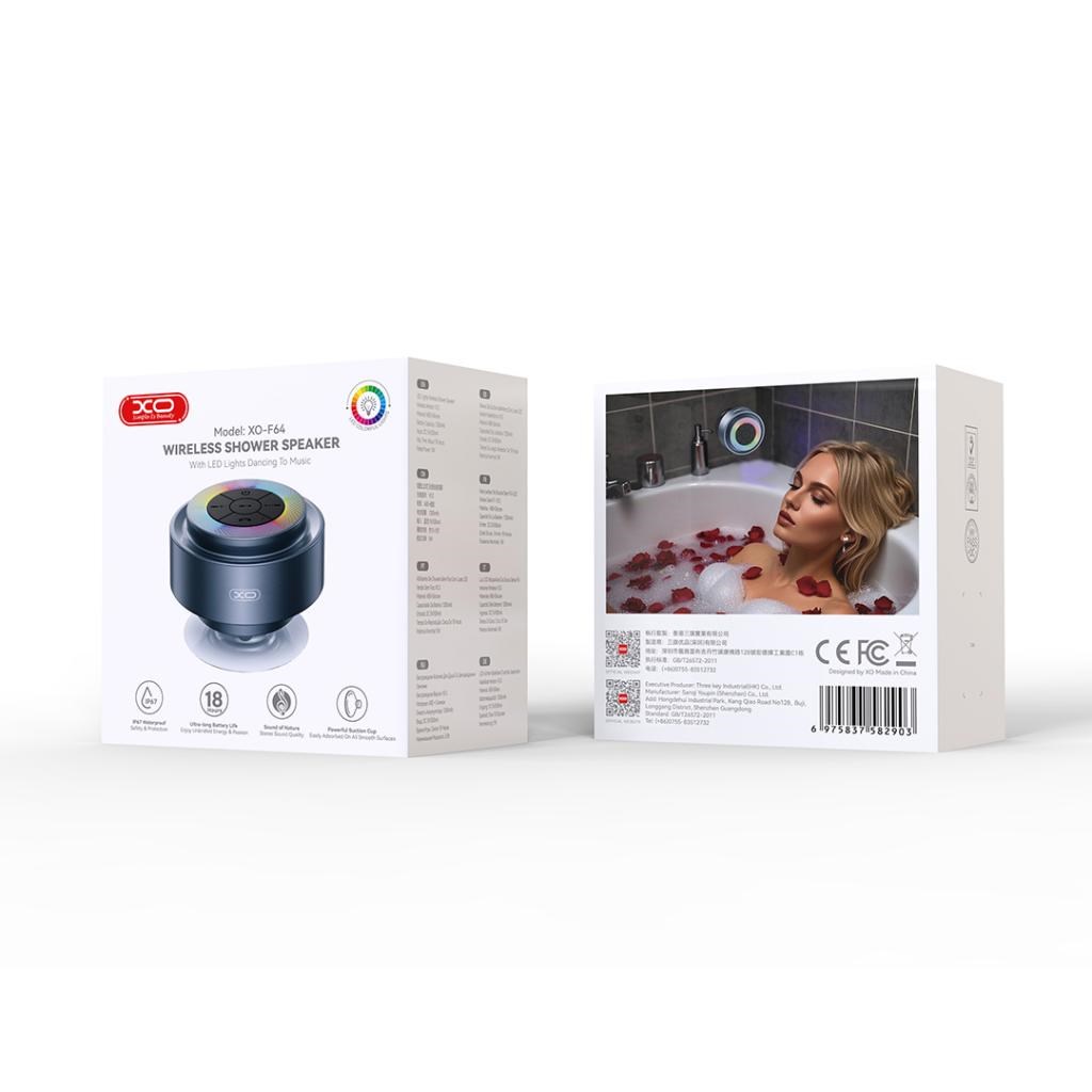 XO XO F64 Su Geçirmez Vakumlu Bluetooth Hoparlör Banyo Kullanımına Uygun