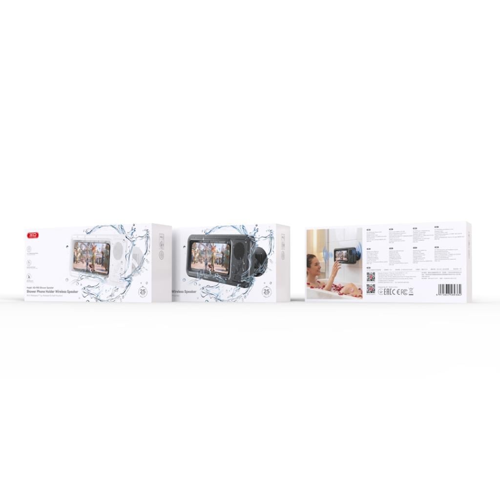 XO XO-F80 Shower Phone Holder Wireless Speaker Su Geçirmez Telefon Tutucu Bluetooth Hoparlör