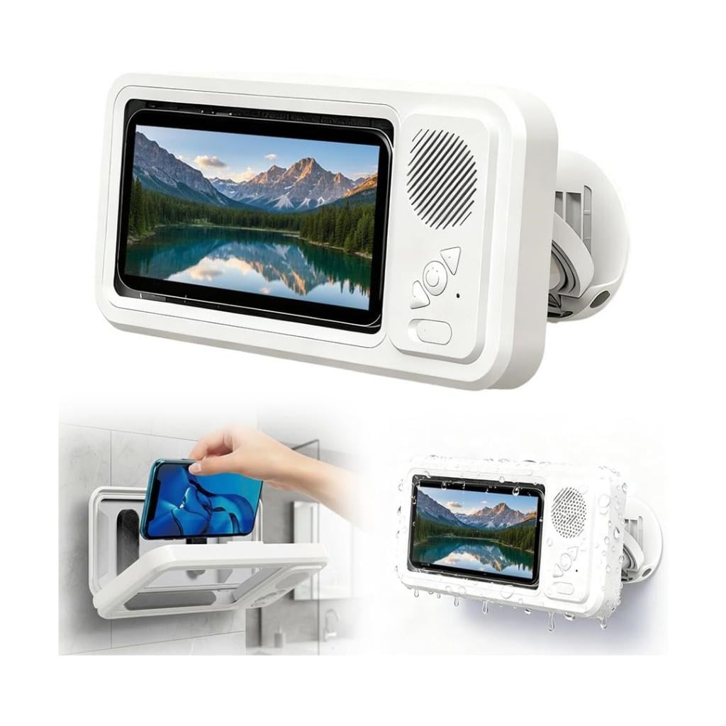 XO XO-F80 Shower Phone Holder Wireless Speaker Su Geçirmez Telefon Tutucu Bluetooth Hoparlör