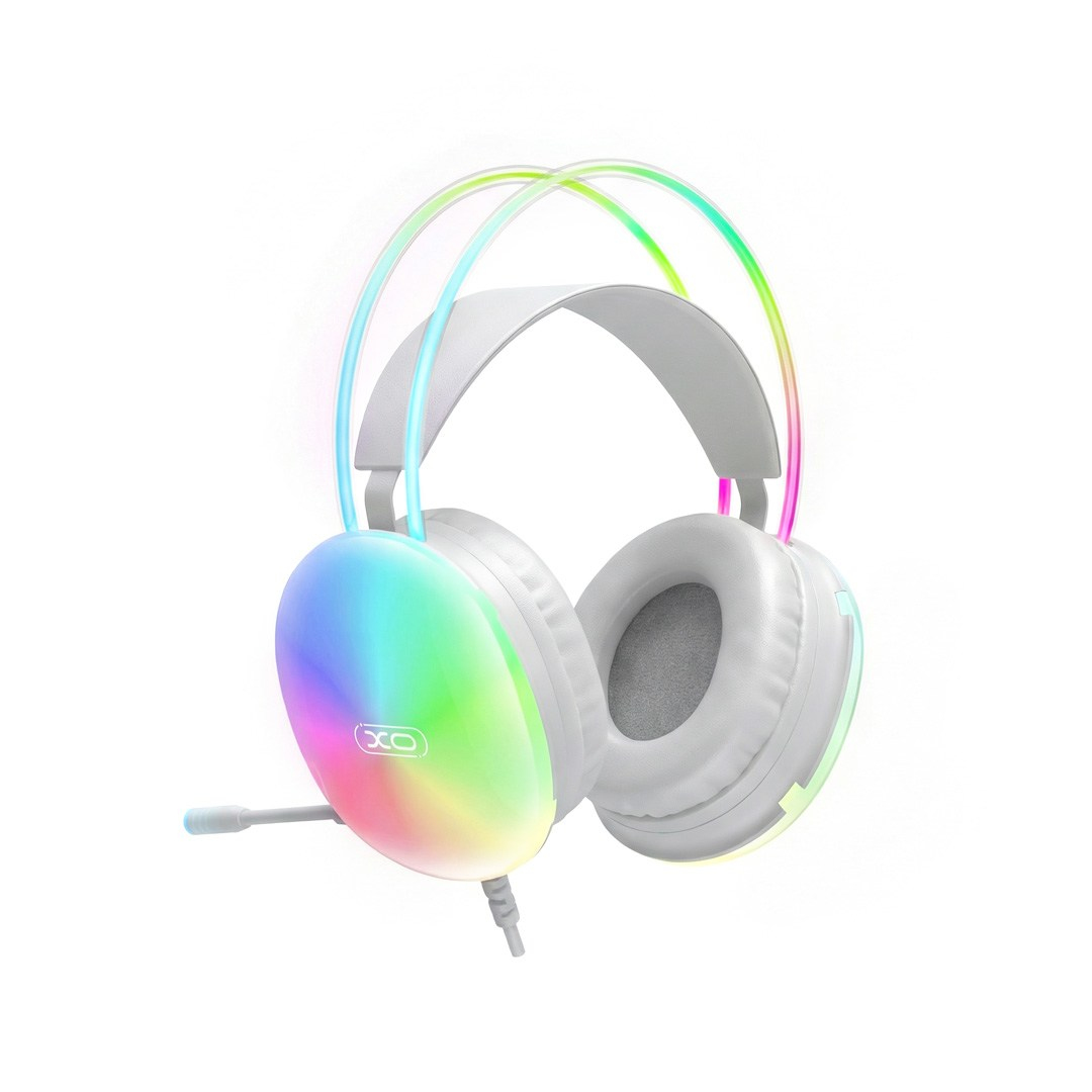 XO XO GE11 50 mm RGB Işıklı Mikrofonlu Kablolu Gaming Oyuncu Kulaklığı USB ve 3.5 mm Jak Adaptörlü