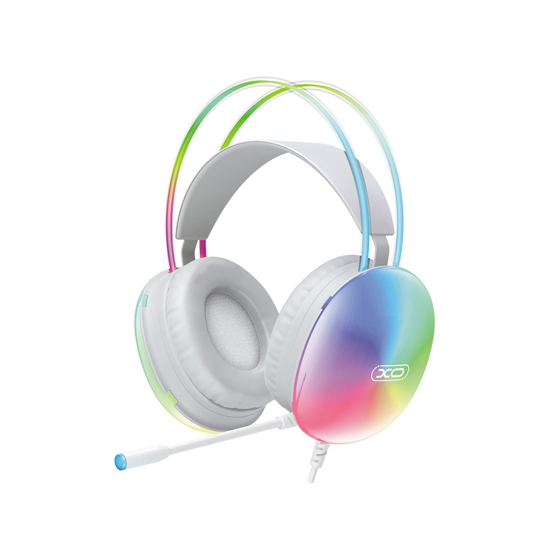 XO XO GE11 50 mm RGB Işıklı Mikrofonlu Kablolu Gaming Oyuncu Kulaklığı USB ve 3.5 mm Jak Adaptörlü