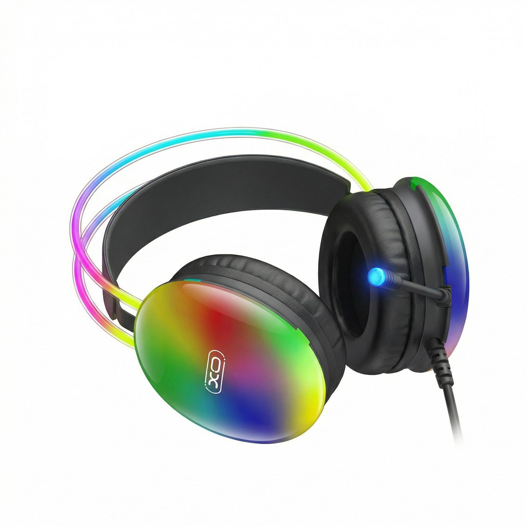 XO XO GE11 RGB Işıklı Mikrofonlu 50 mm Kablolu Gaming Oyuncu Kulaklığı USB ve 3.5 mm Jak Adaptörlü