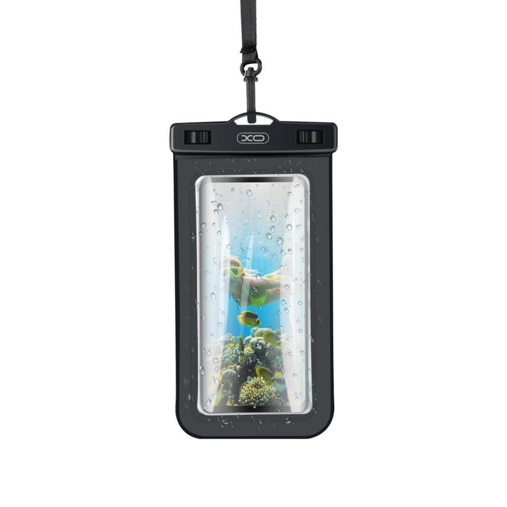 XO XO-KT01 Cep Telefonu PVC Su Geçirmez Kılıf Açık Pencere Klipsli Model + Boyun Askısı