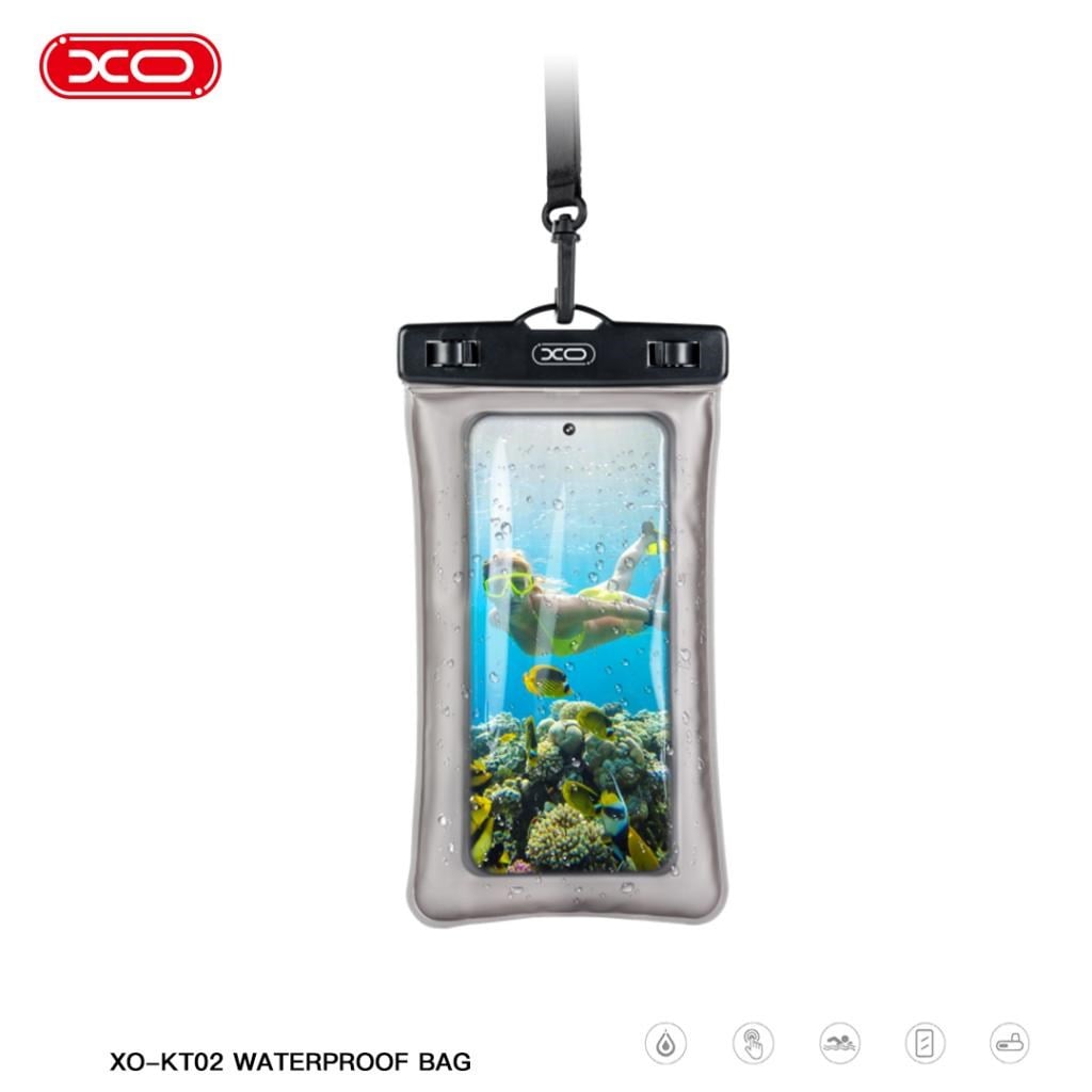 XO XO-KT02 Cep Telefonu PVC Su Geçirmez Çanta, Çift Askı Tokası Klipsi, Şişirilebilir Modeller + Kordon