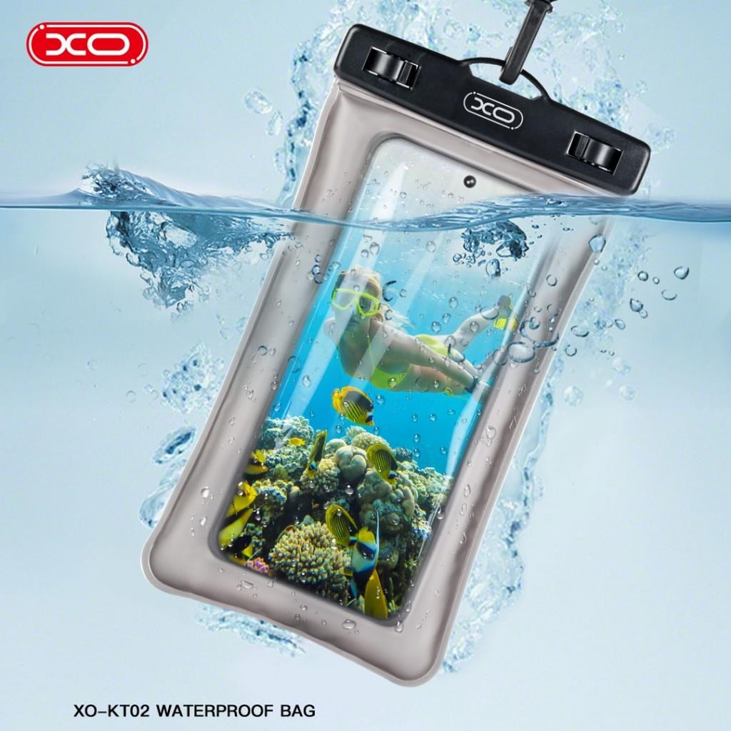 XO XO-KT02 Cep Telefonu PVC Su Geçirmez Çanta, Çift Askı Tokası Klipsi, Şişirilebilir Modeller + Kordon
