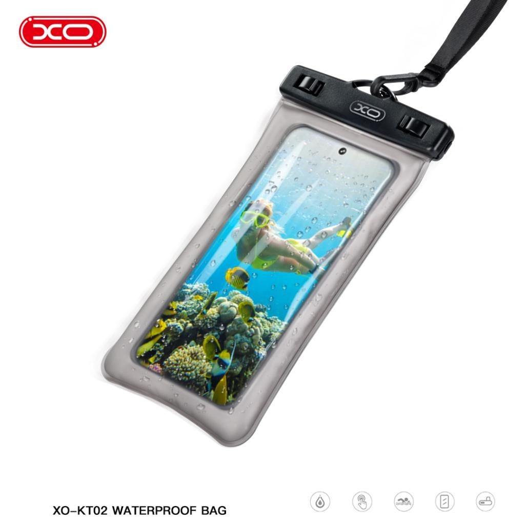 XO XO-KT02 Cep Telefonu PVC Su Geçirmez Çanta, Çift Askı Tokası Klipsi, Şişirilebilir Modeller + Kordon