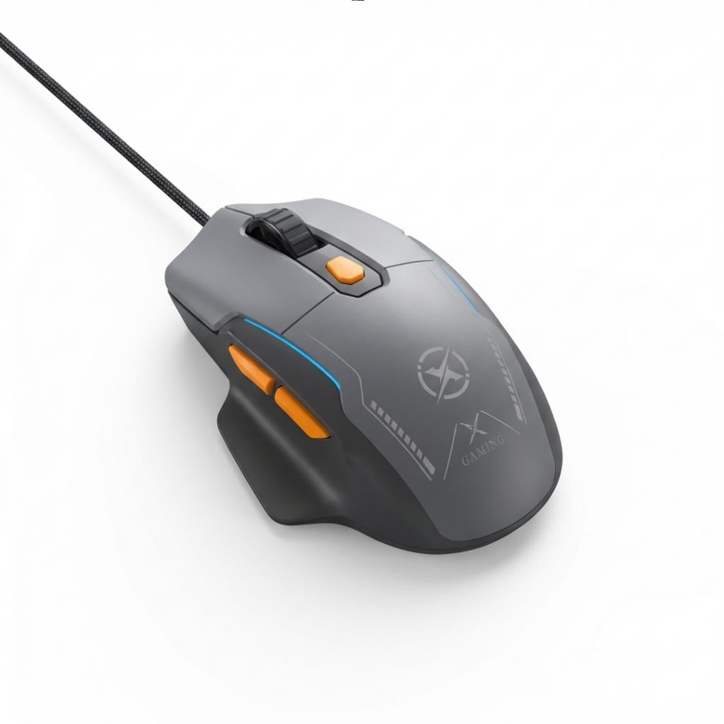 XO XO-M14 RGB Oyuncu Mouse 7600 DPI Kablolu USB 6 Tuş Gaming Mouse Siyah
