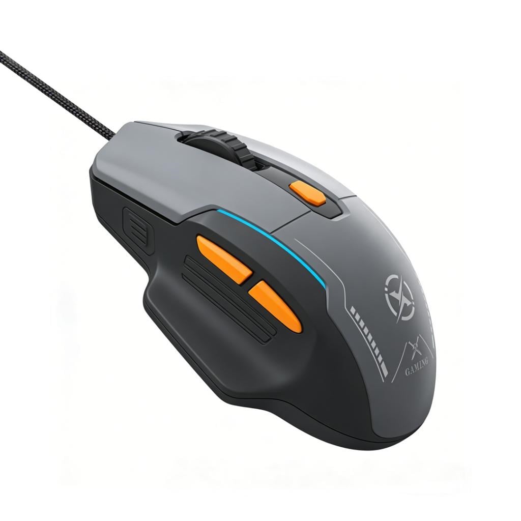 XO XO-M14 RGB Oyuncu Mouse 7600 DPI Kablolu USB 6 Tuş Gaming Mouse Siyah