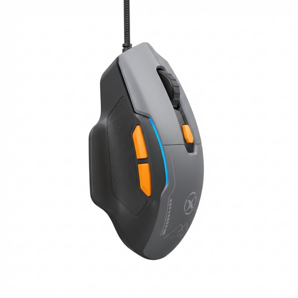 XO XO-M14 RGB Oyuncu Mouse 7600 DPI Kablolu USB 6 Tuş Gaming Mouse Siyah