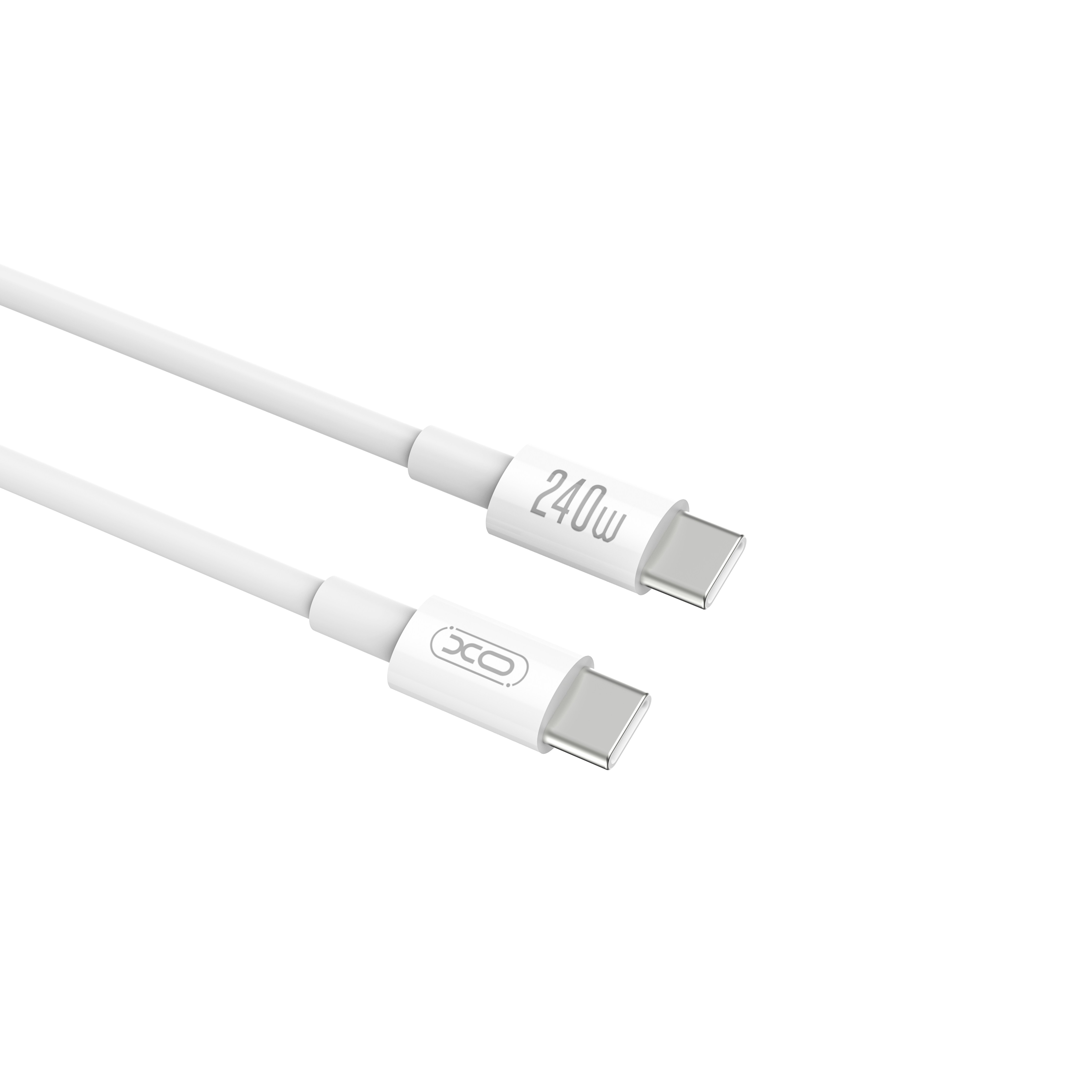 XO XO NB-Q298 240W Type-C to Type-C 1 Metre Hızlı Şarj ve Data Kablosu Beyaz