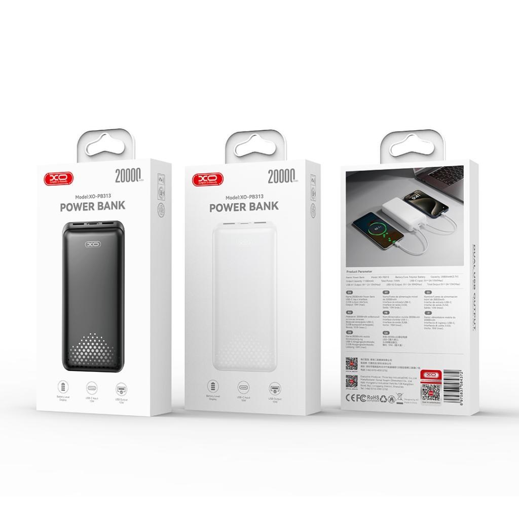 XO XO-PB313 20000 mAh Harici Batarya USB-C Girişli 2 USB-A Çıkışlı Powerbank
