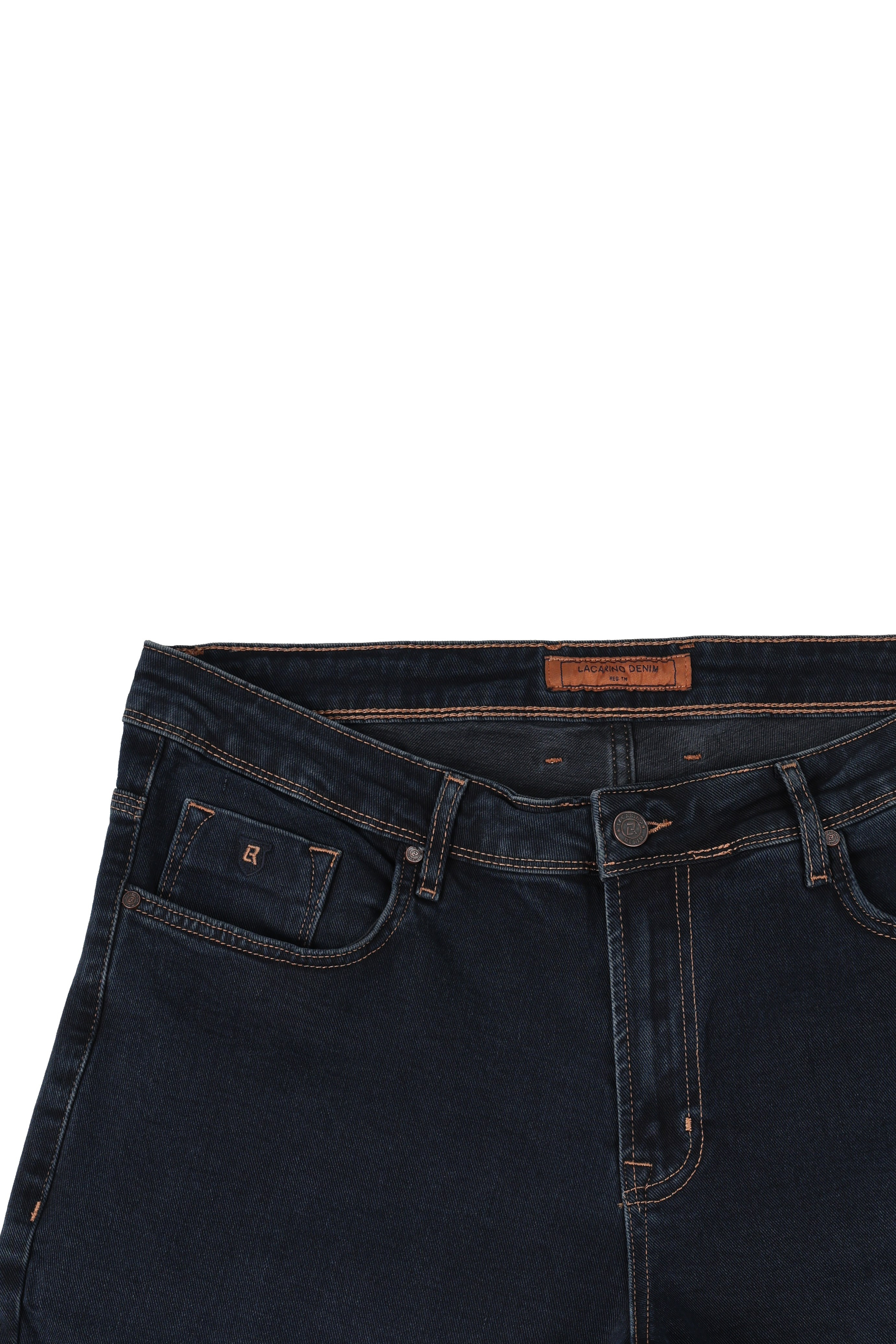 LACARINOYüksek Bel Boru Paça Battal Kesim Blue Black Jean Pantolon