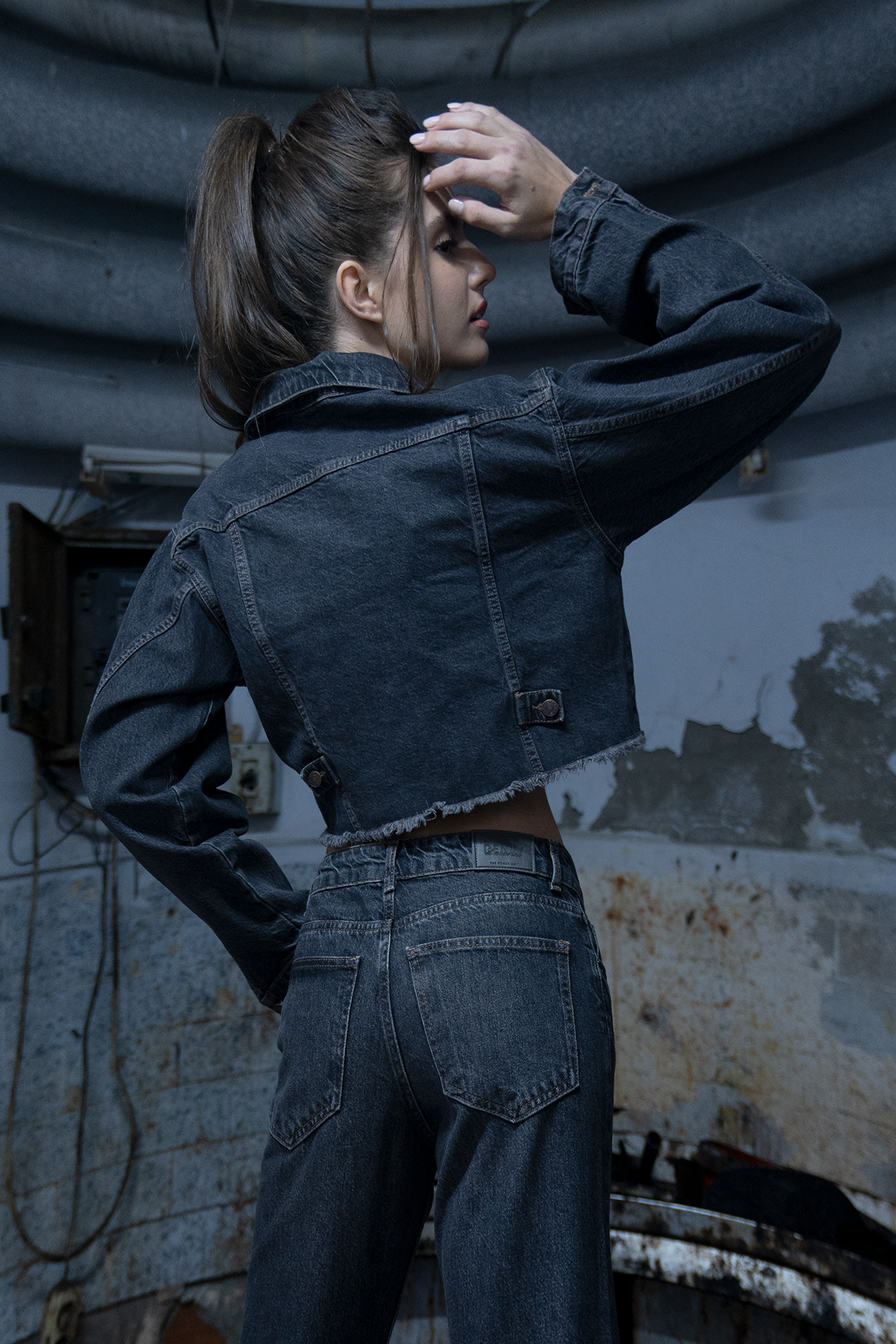 LACARINOGömlek Cep Detaylı Brown Denim Ceket