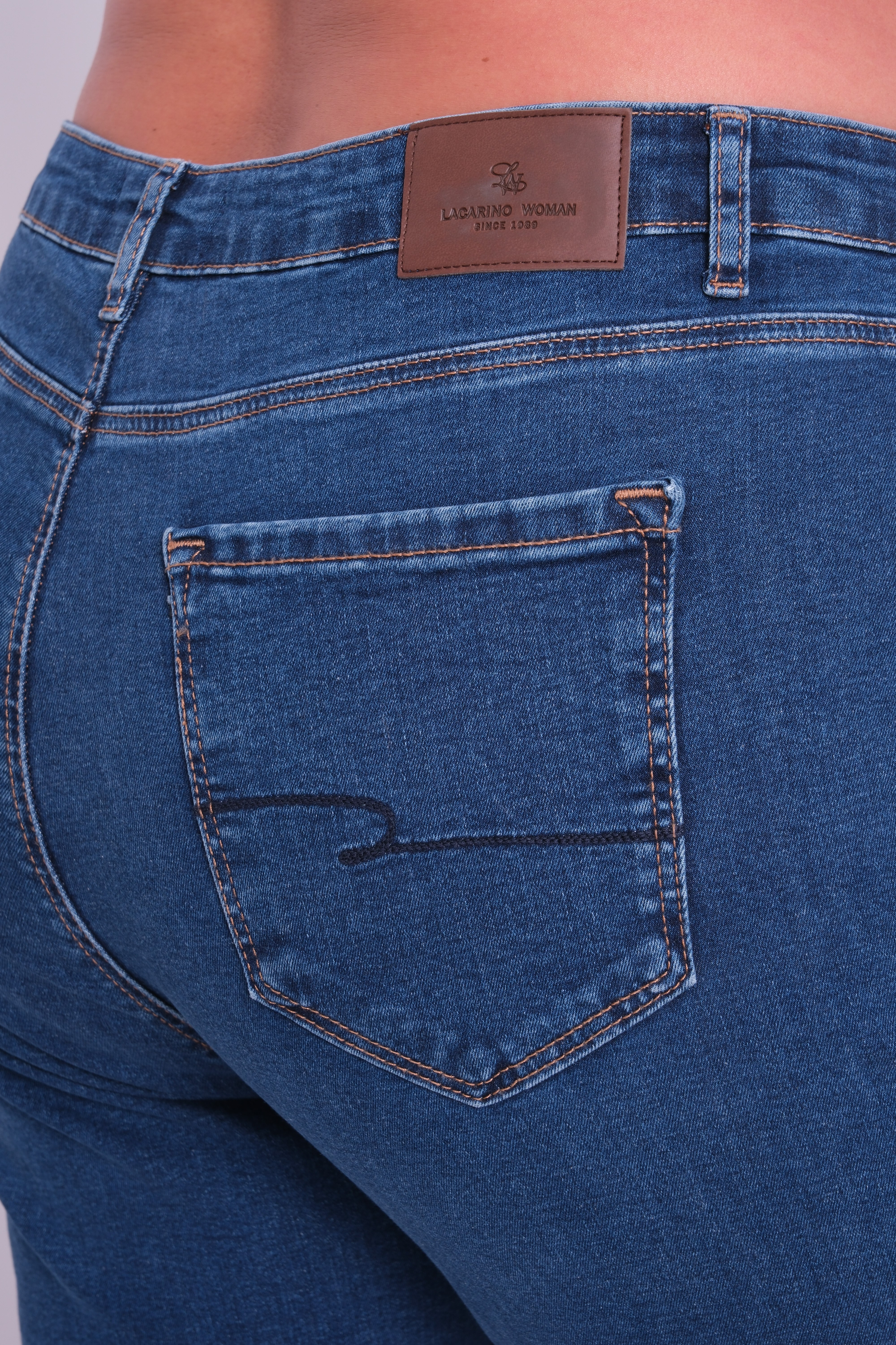 LACARINOYüksek Bel Battal Kesim Boru Paça Dark Blue  Jean Pantolon