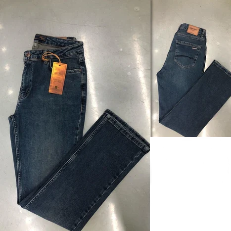 LACARINOKadın Yüksek Bel Boru Paça Dark Blue Jean Pantolon