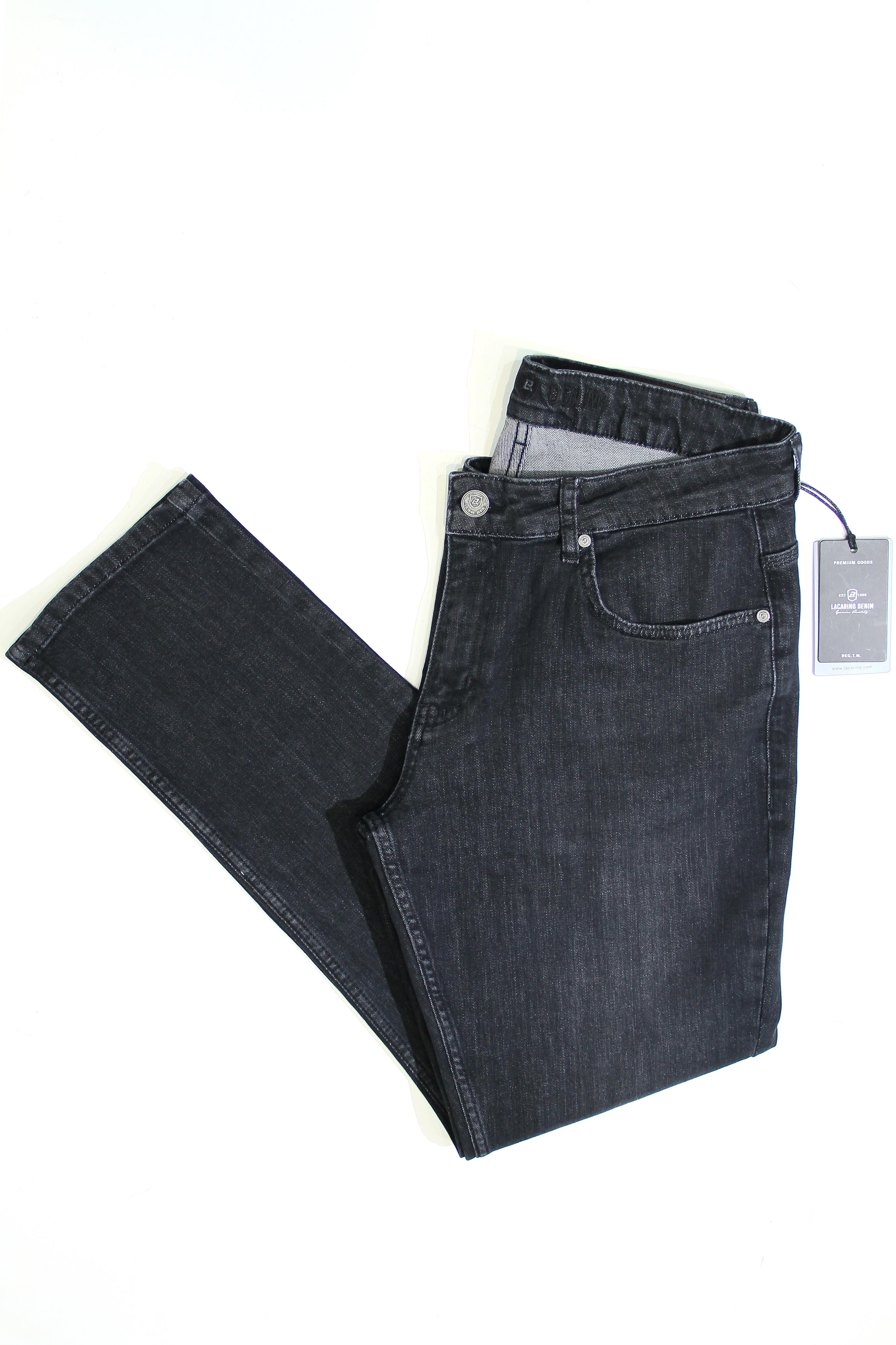 LACARINOErkek Yüksek Bel Dar Parça Füme Jean Pantolon