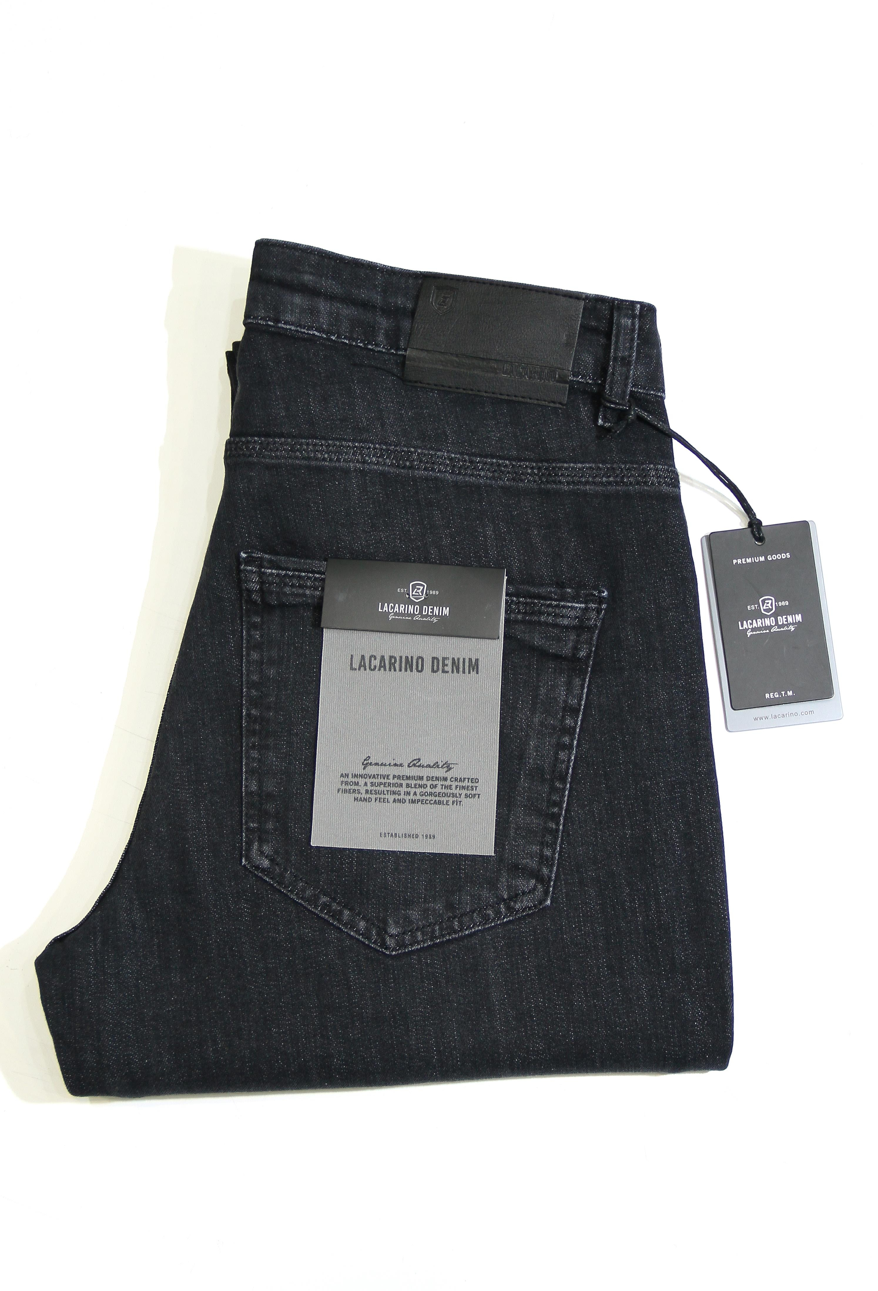 LACARINOErkek Yüksek Bel Dar Parça Füme Jean Pantolon