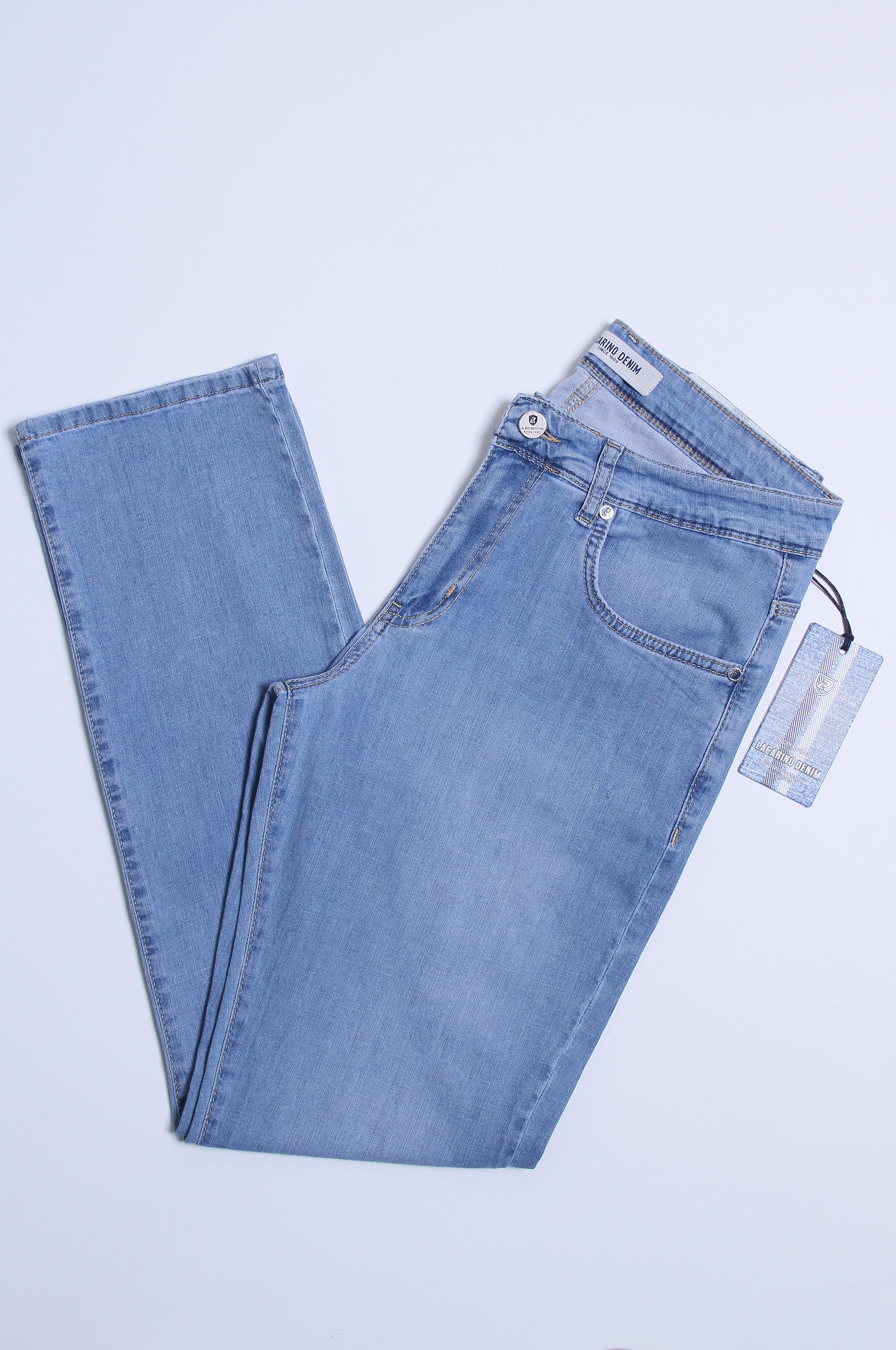 LACARINOYüksek Bel Yarım Boru Paça Blue Jean Pantolon