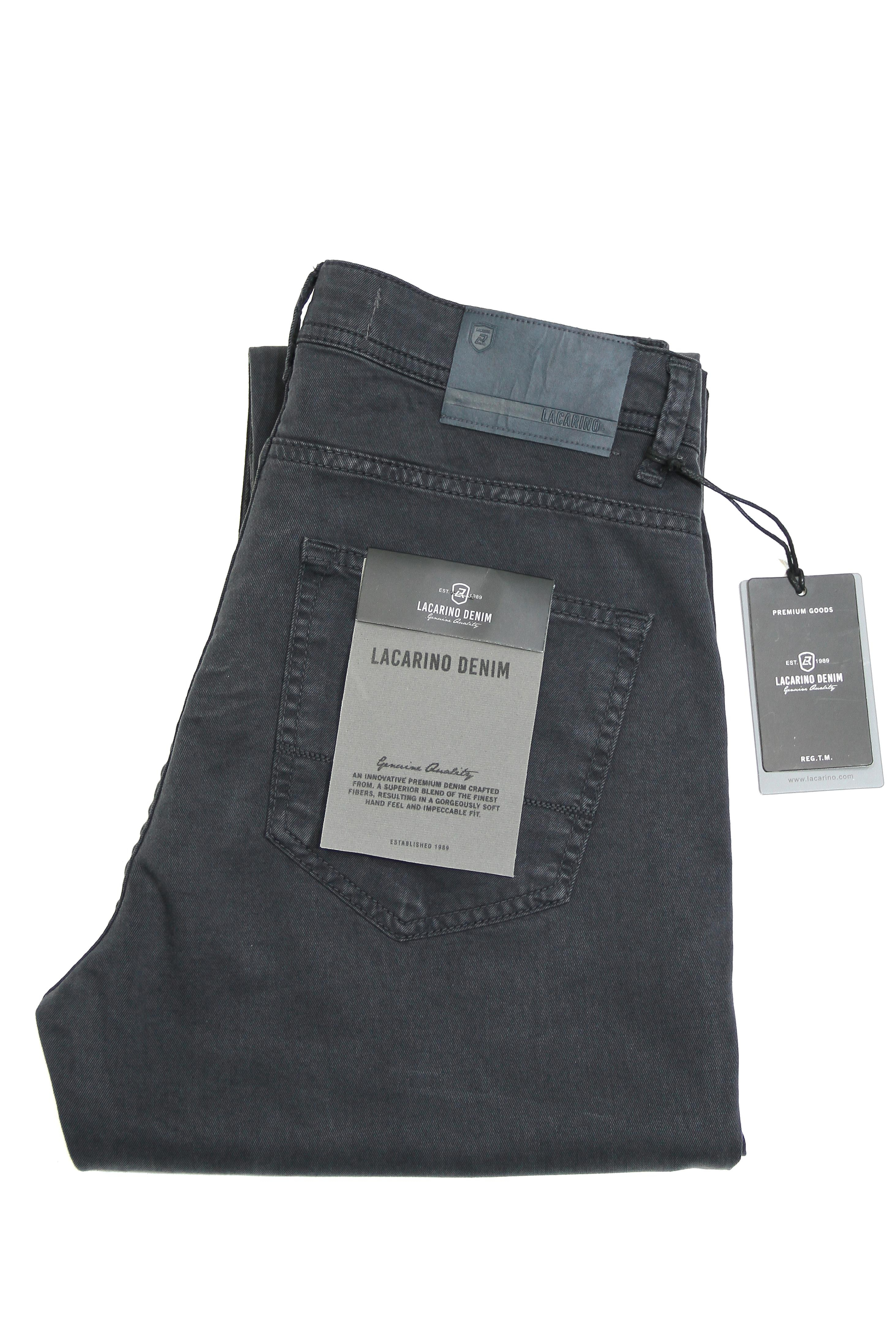 LACARINOYüksek Bel Boru Paça Tencel Kumaş Antrasıt Jean Pantolon