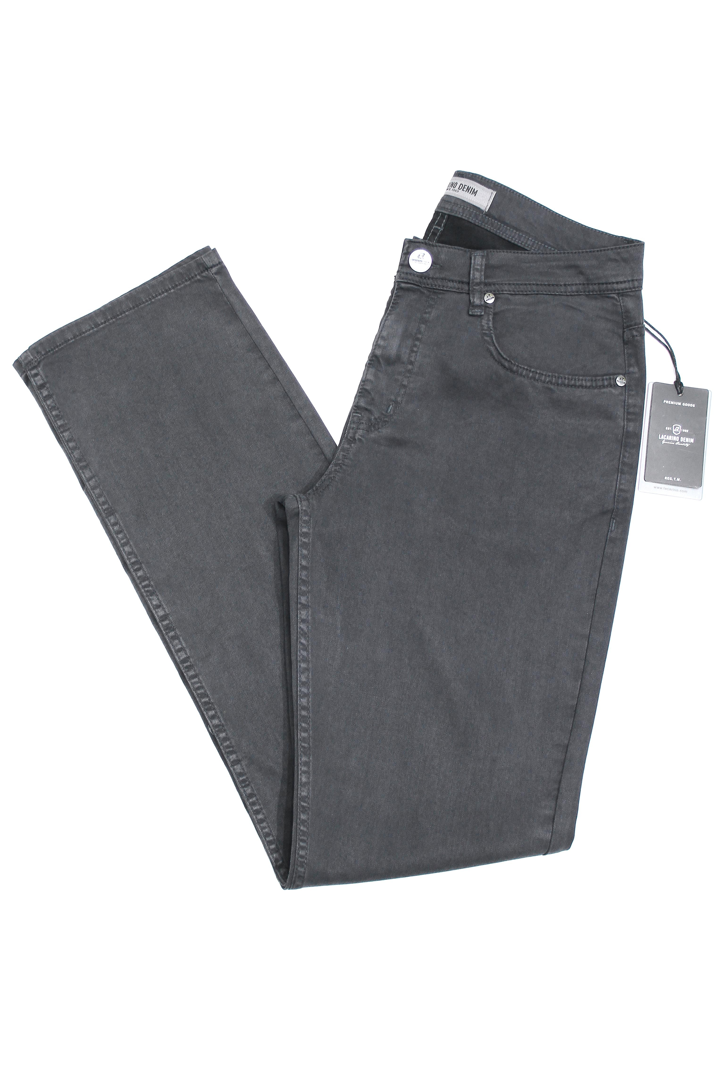 LACARINOYüksek Bel Boru Paça Tencel Kumaş Antrasıt Jean Pantolon