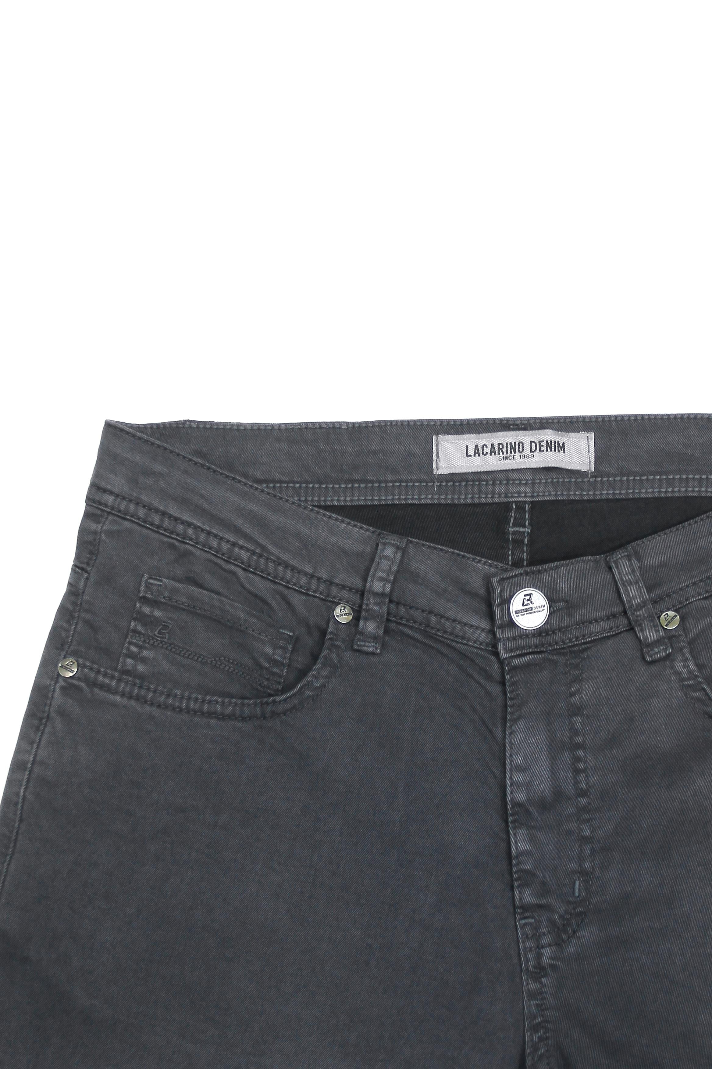 LACARINOYüksek Bel Boru Paça Tencel Kumaş Antrasıt Jean Pantolon