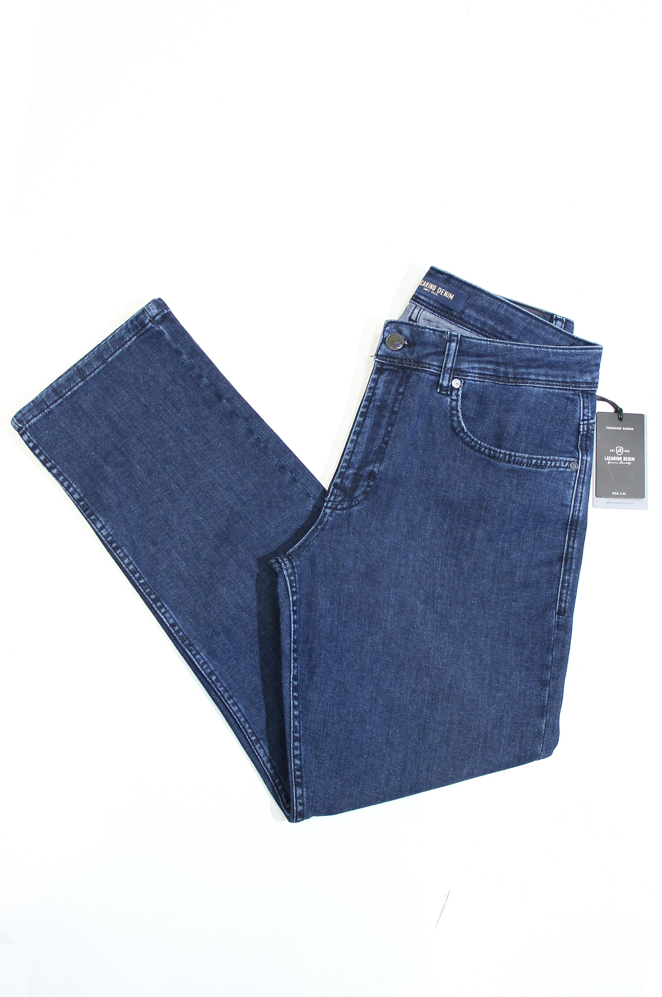 LACARINOYüksek Bel Boru Paça Dark Blue Erkek Jean Pantolon