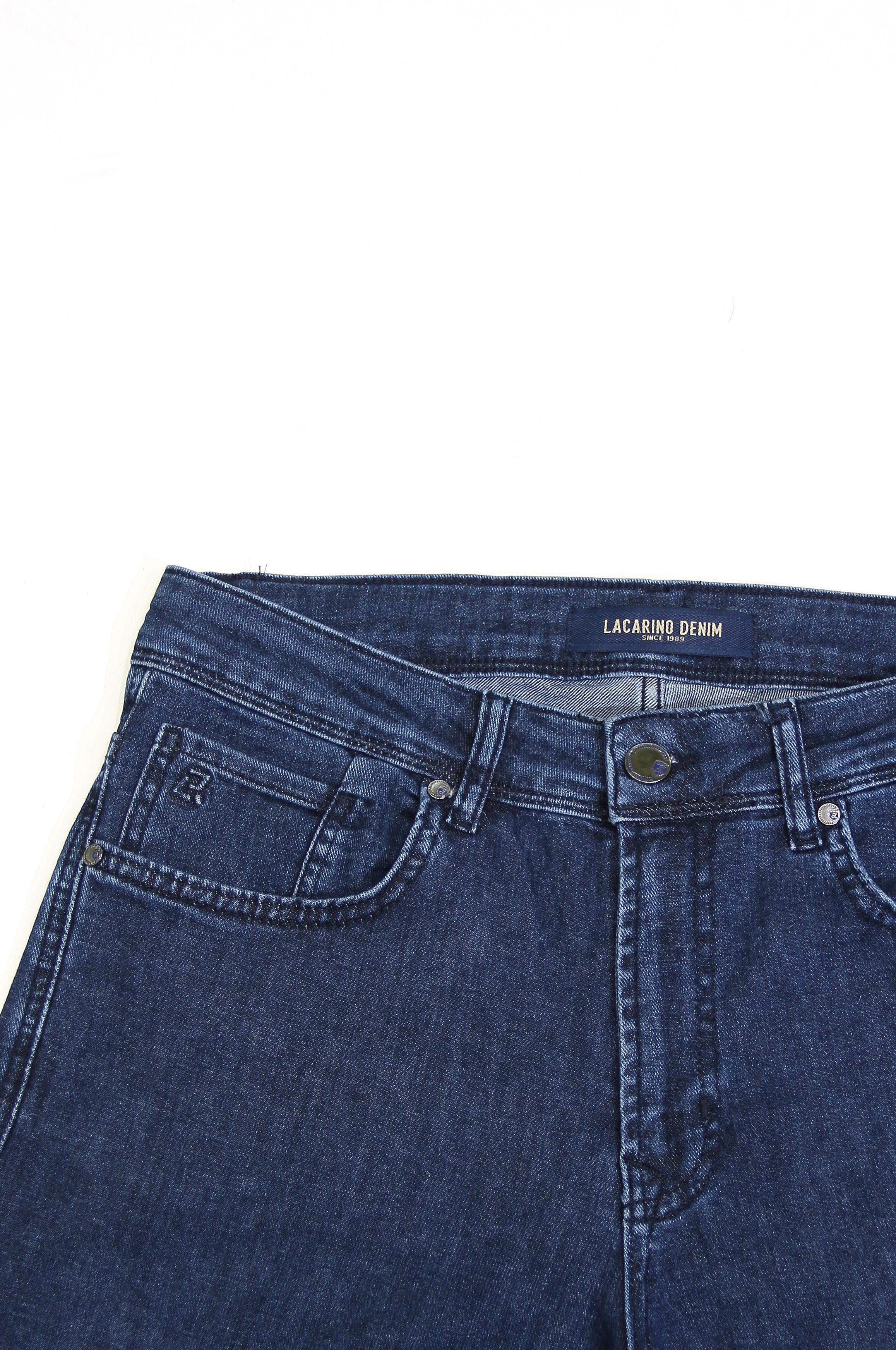 LACARINOYüksek Bel Boru Paça Dark Blue Erkek Jean Pantolon