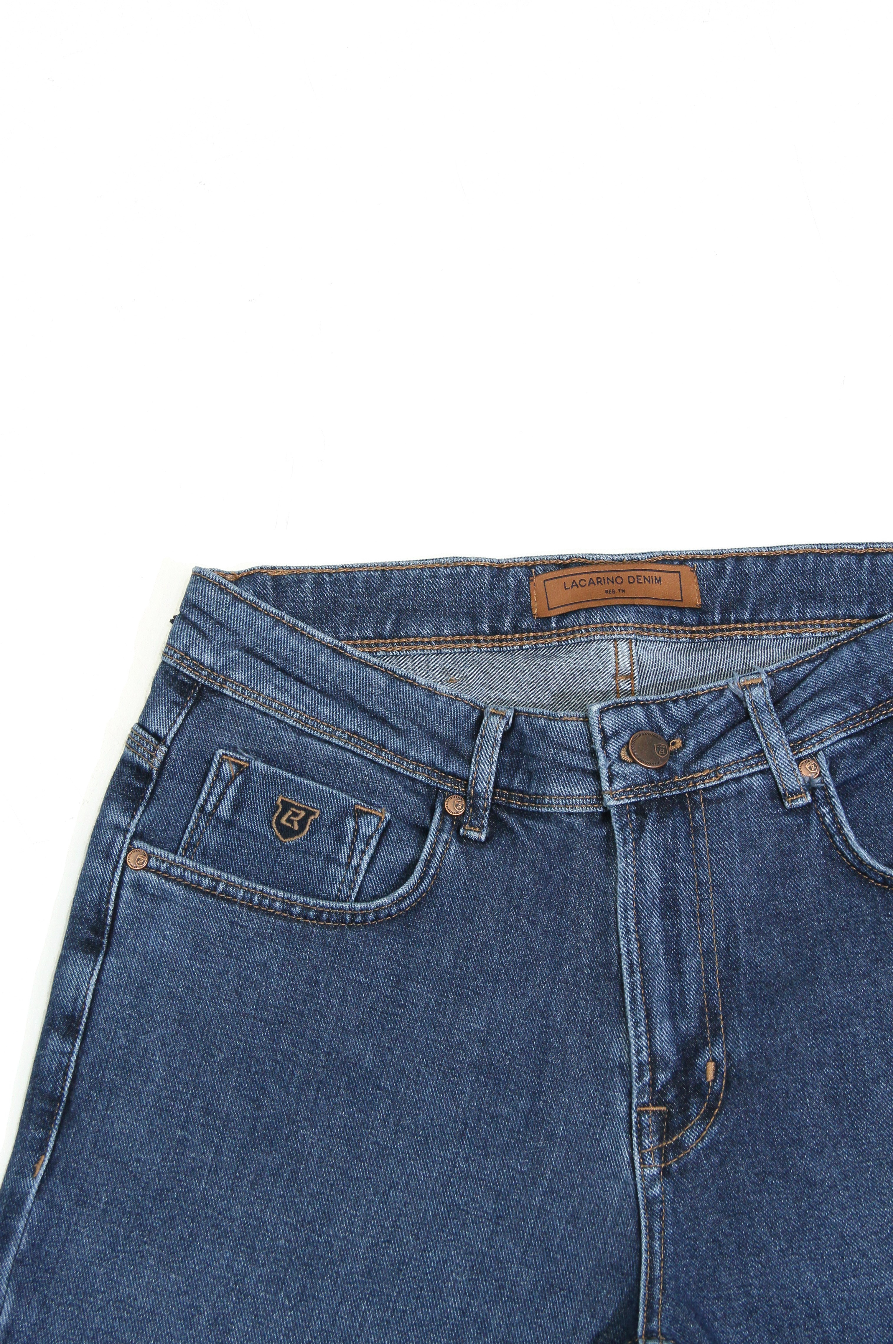 LACARINOYüksek Bel Boru Paça Dark Blue Erkek Jean Pantolon