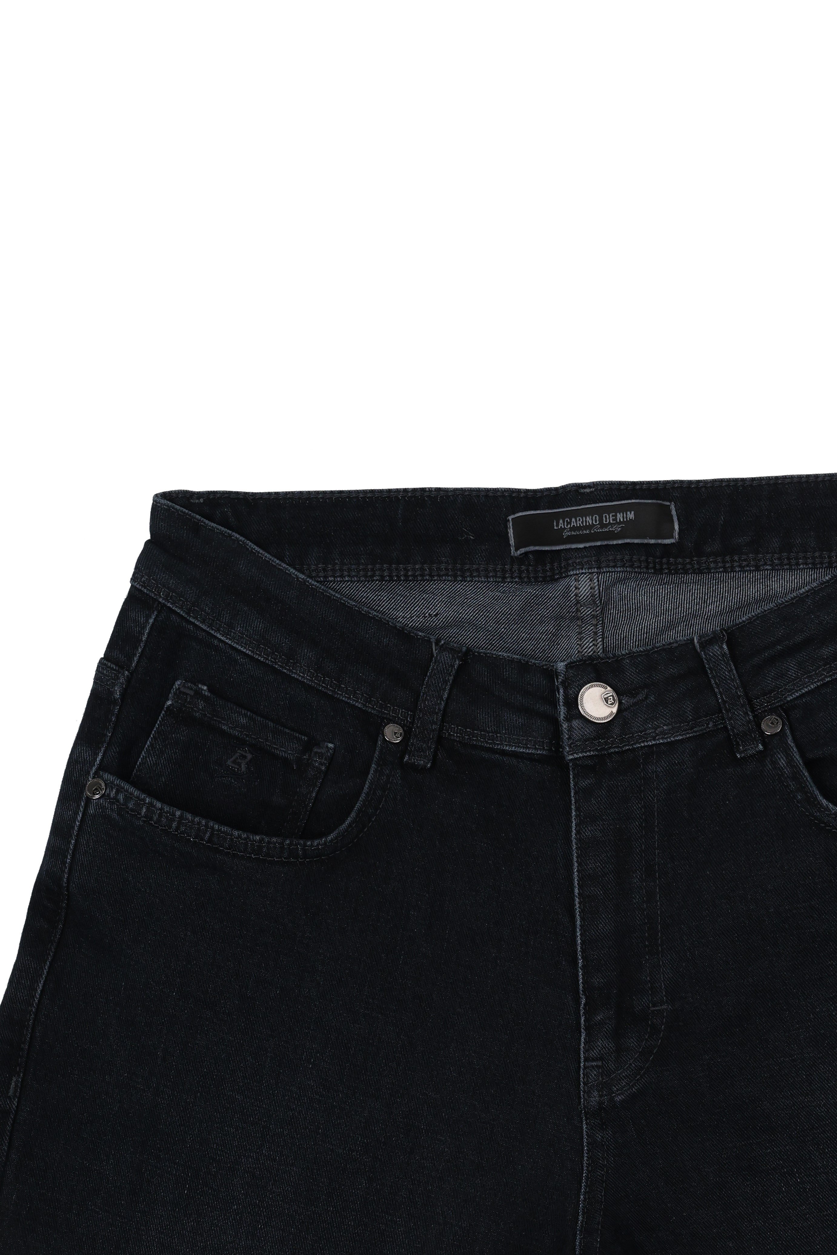 LACARINOYüksek Bel Boru Paça Ebony Black Erkek Jean Pantolon