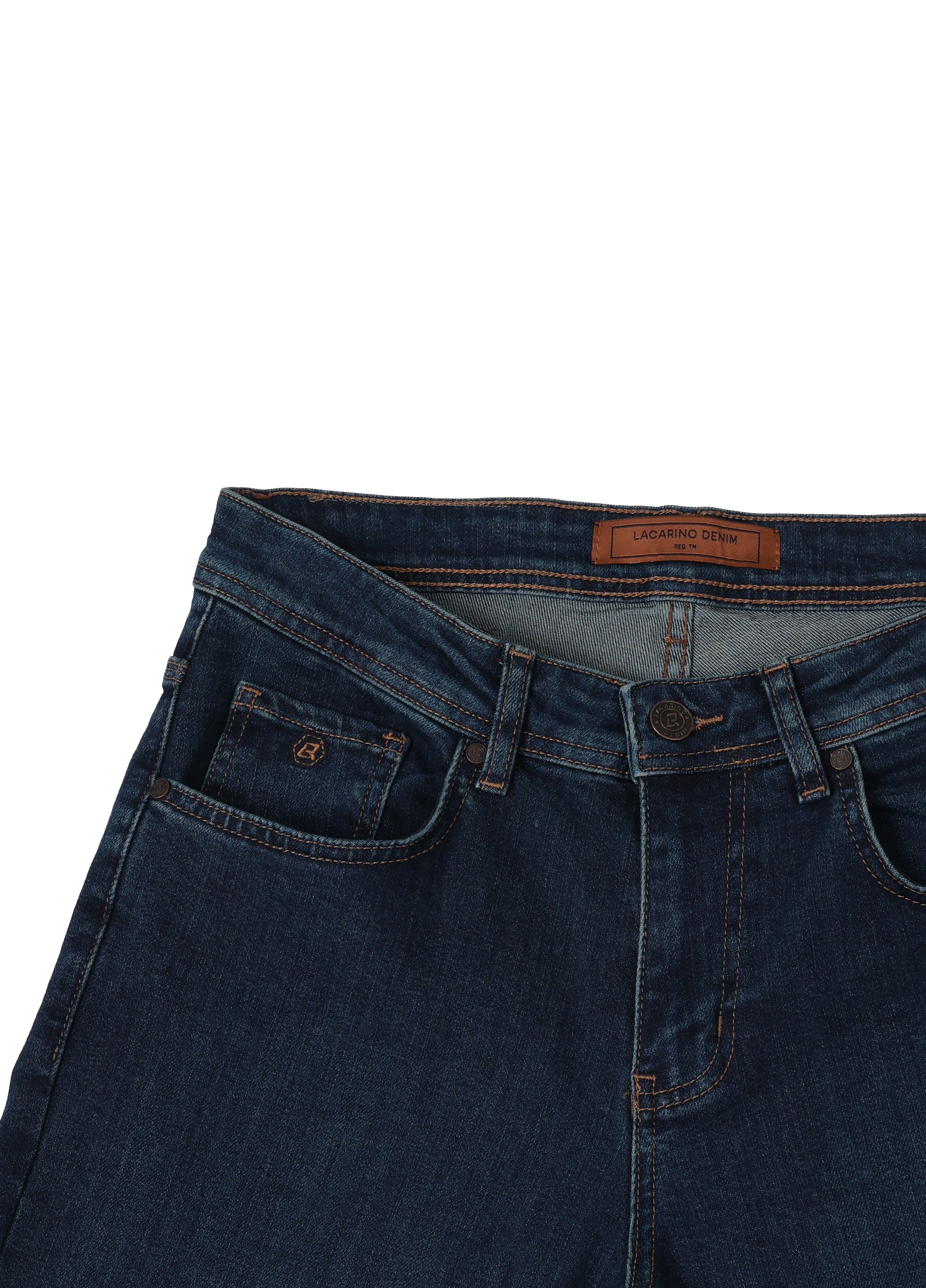 LACARINOYüksek Bel Boru Paça Dark Blue Ek Beden  Erkek Jean Pantolon