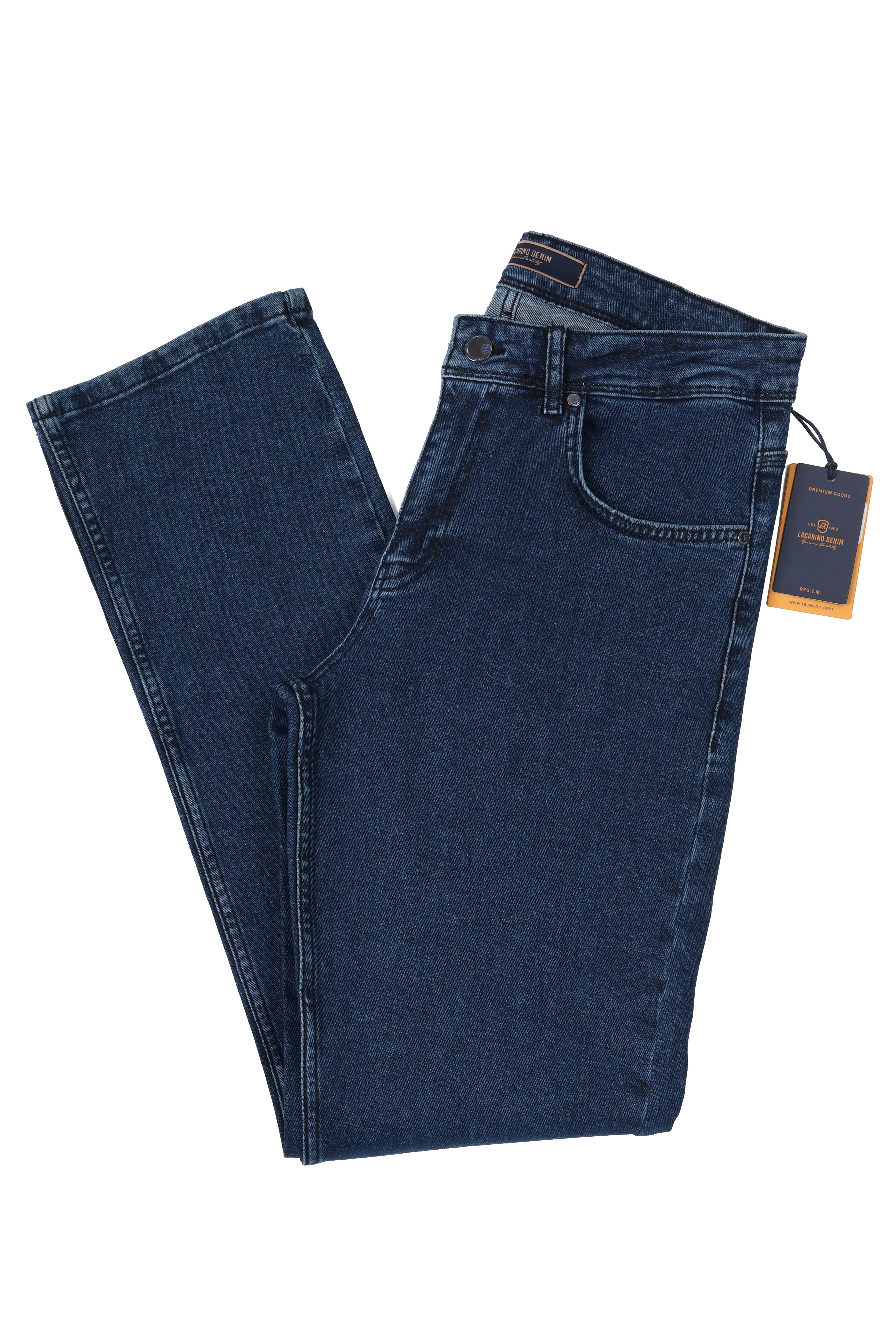 LACARINOYüksek Bel Boru Paça Ocean Blue Erkek Jean Pantolon