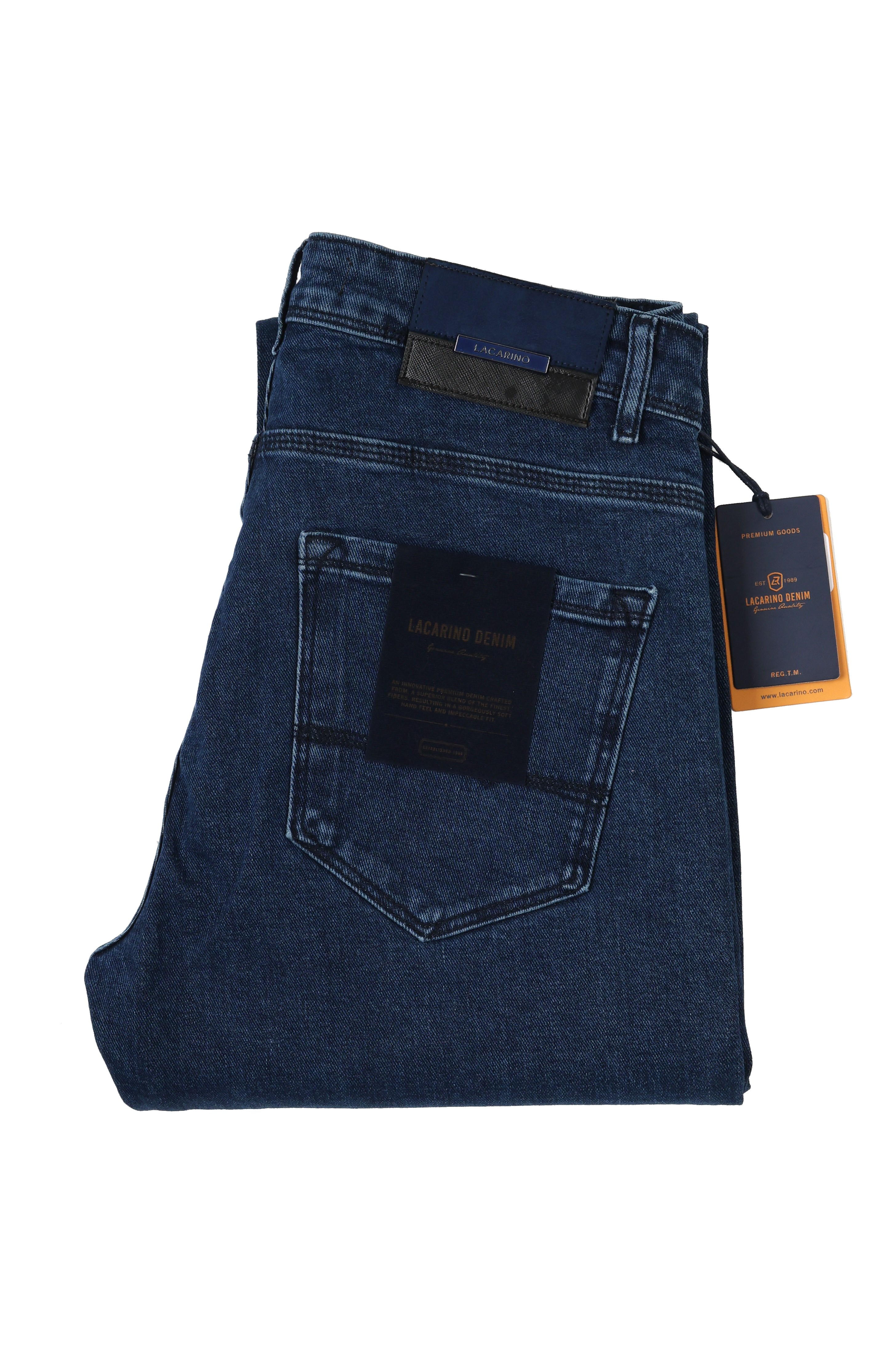LACARINOYüksek Bel Boru Paça Ocean Blue Erkek Jean Pantolon