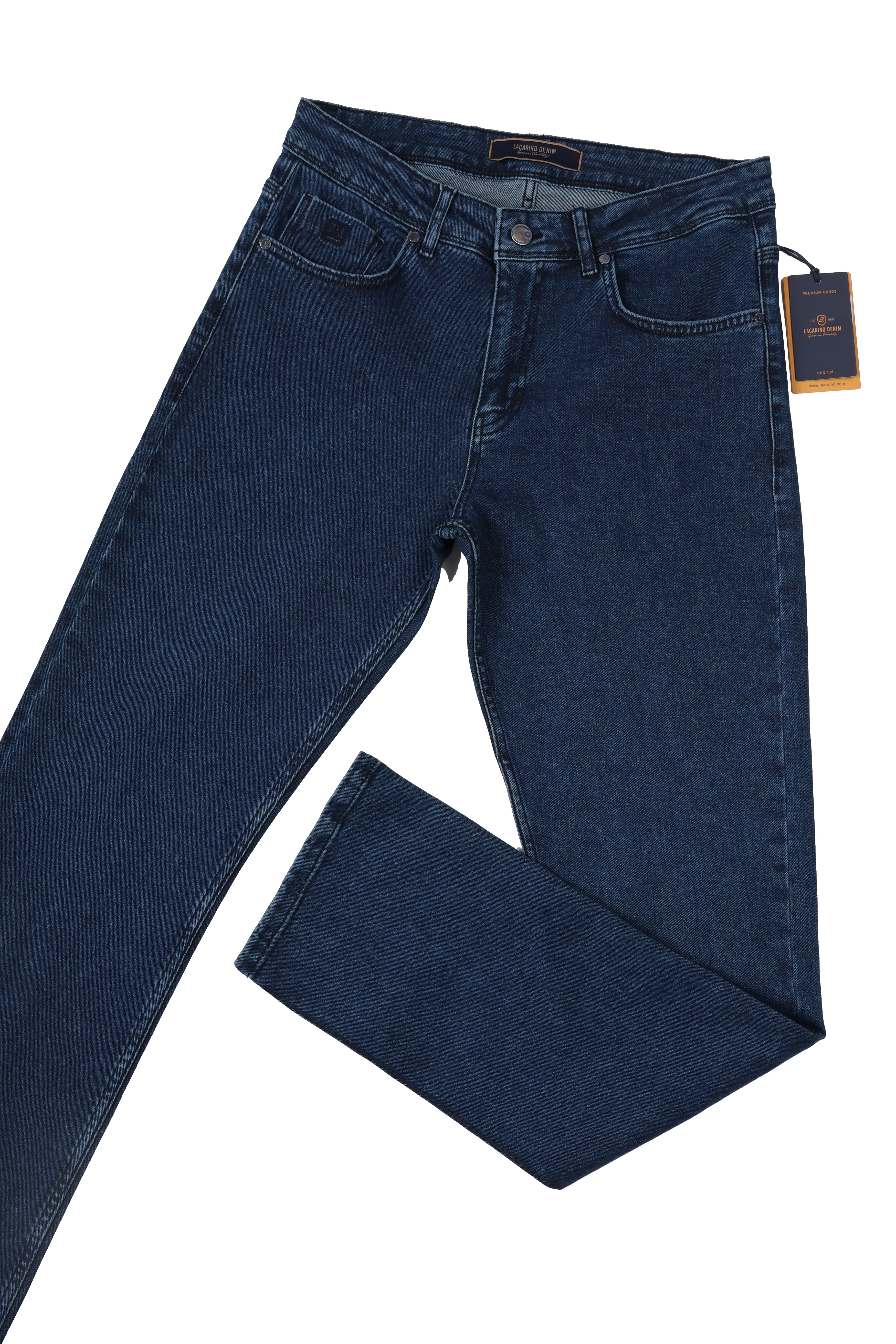 LACARINOYüksek Bel Boru Paça Ocean Blue Erkek Jean Pantolon