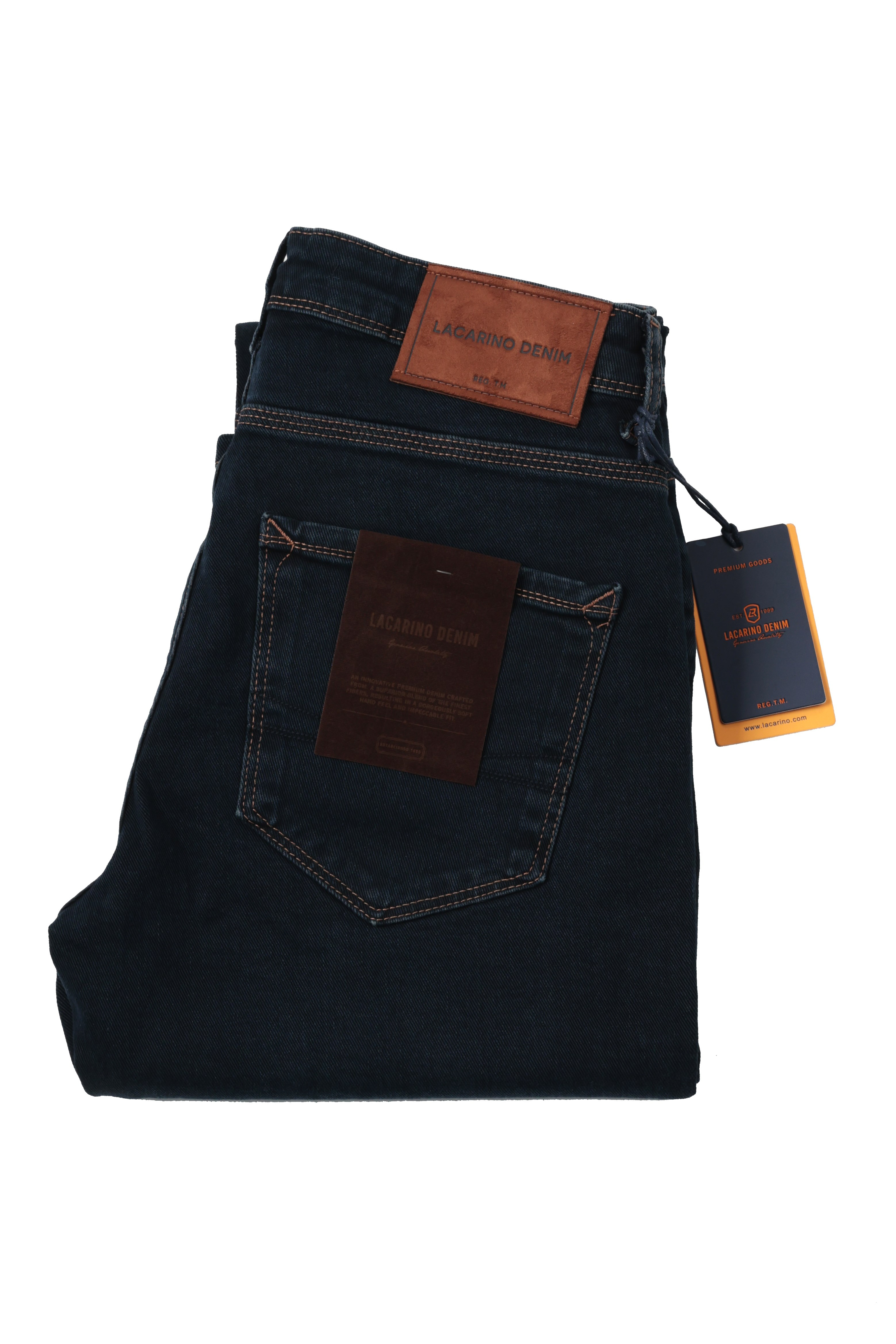LACARINOYüksek Bel Boru Paça Blue Black Erkek Jean Pantolon