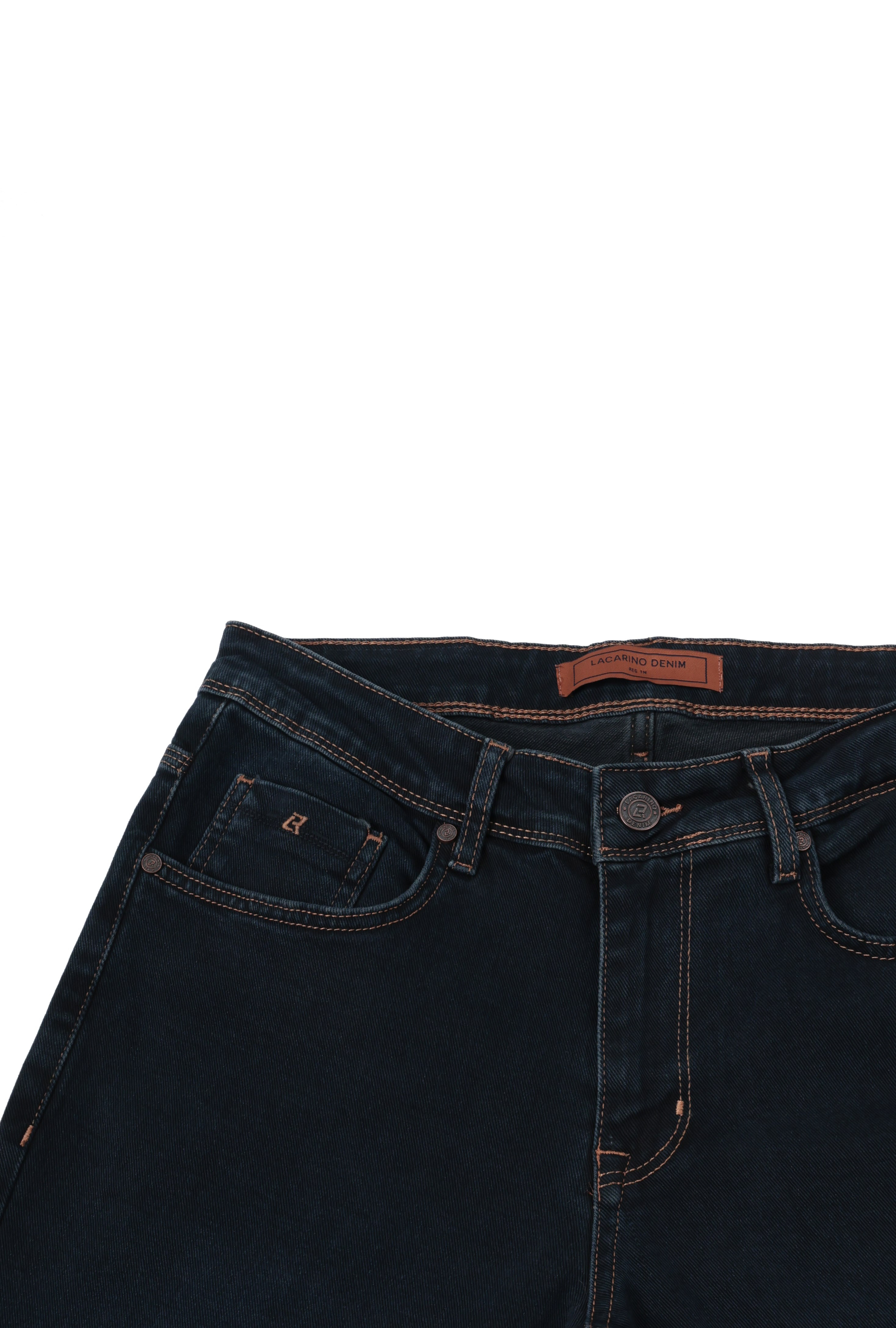 LACARINOYüksek Bel Boru Paça Blue Black Erkek Jean Pantolon