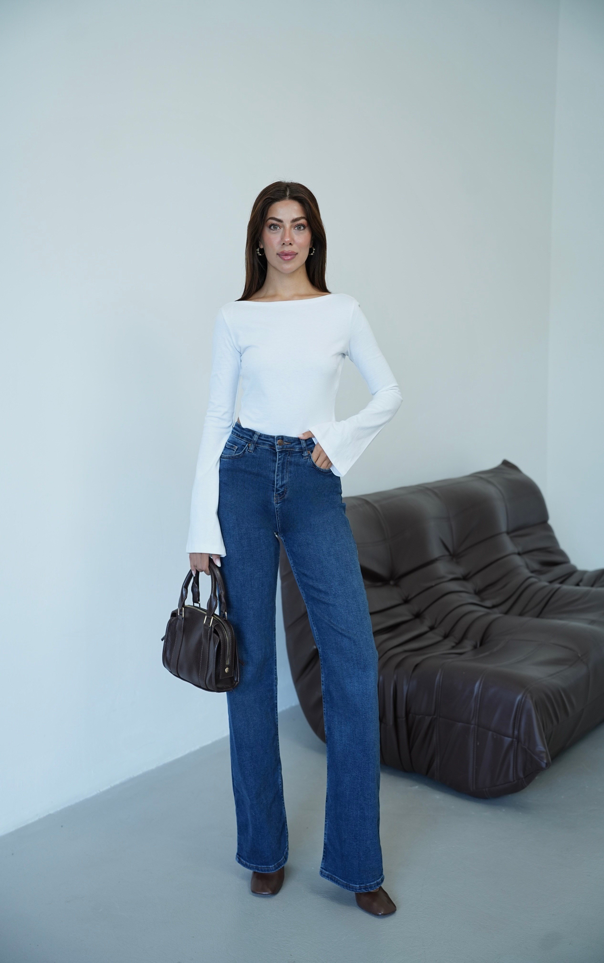 LACARINOYüksek Bel Dark Blue Nita Jean Pantolon