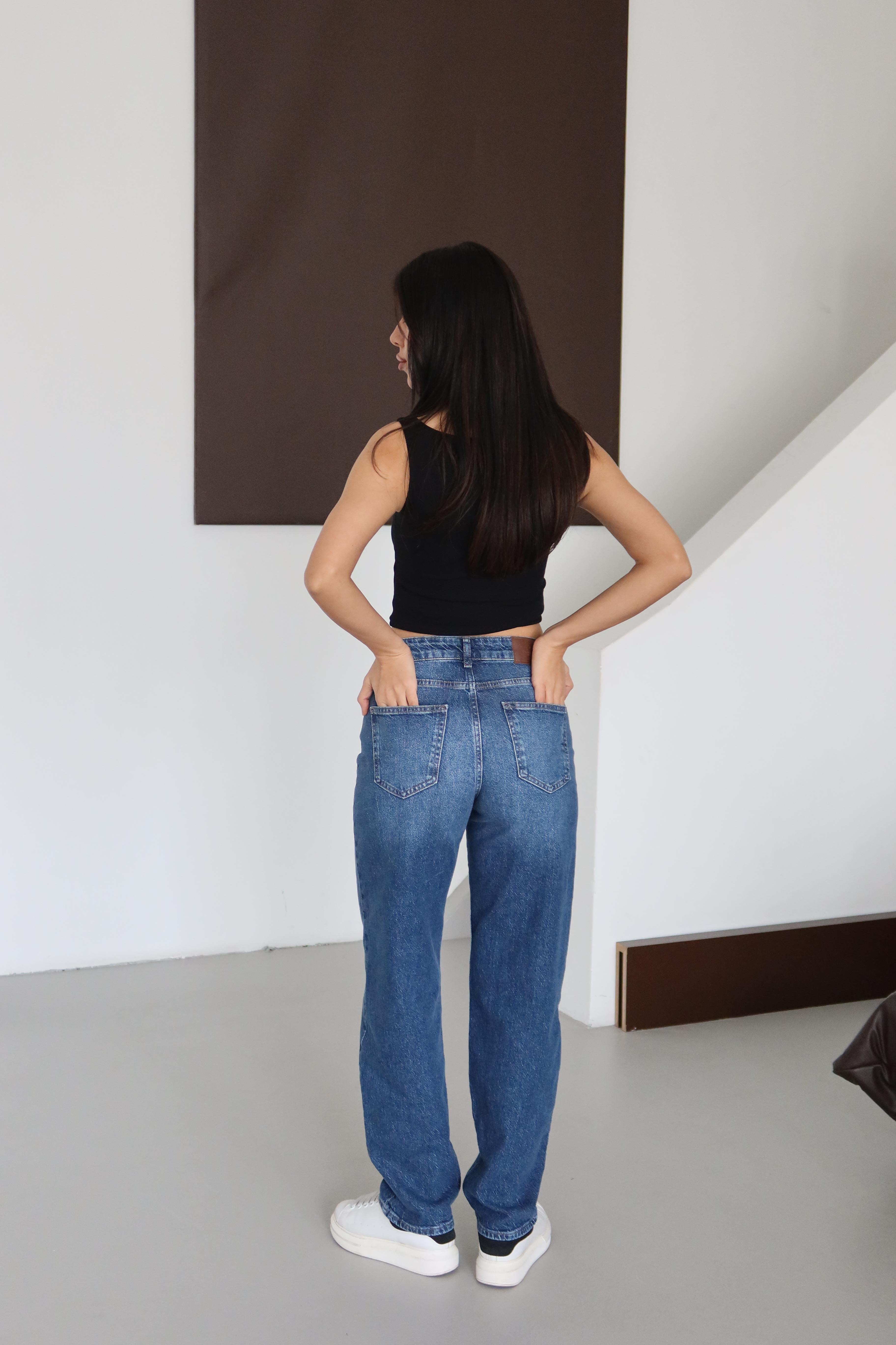 LACARINOYüksek Bel Yarım Balon Kalıp Blue Jean Pantolon