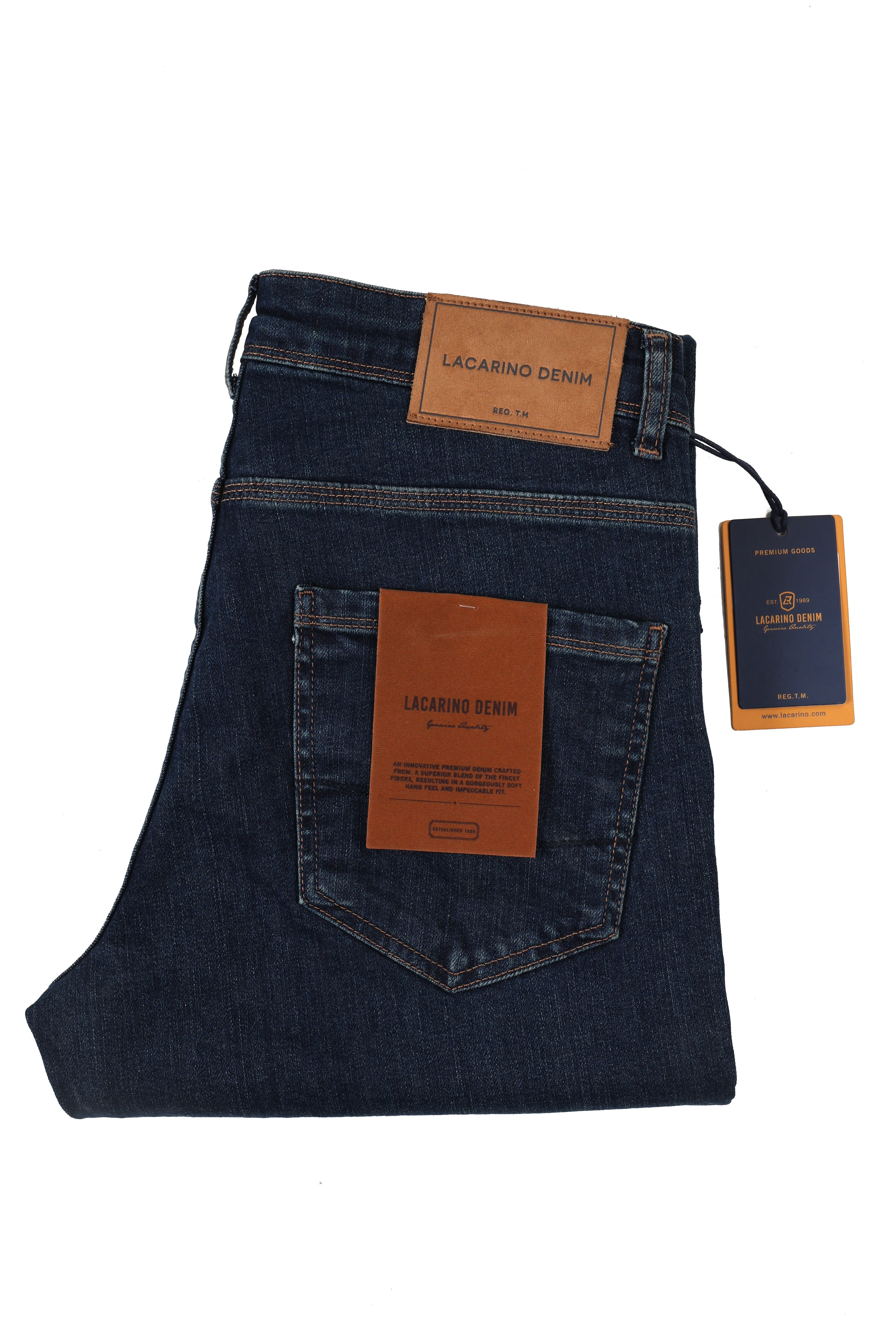 LACARINOYüksek Bel Dar Paça Dark Blue Jean Pantolon
