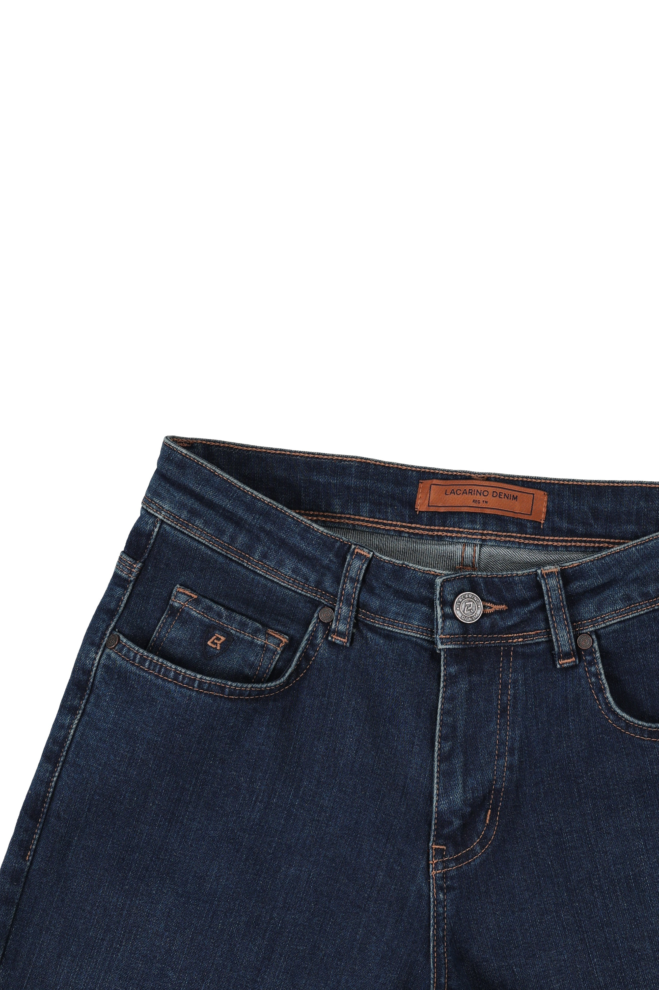 LACARINOYüksek Bel dar paça Ek Beden Dark Blue Jean Pantolon 